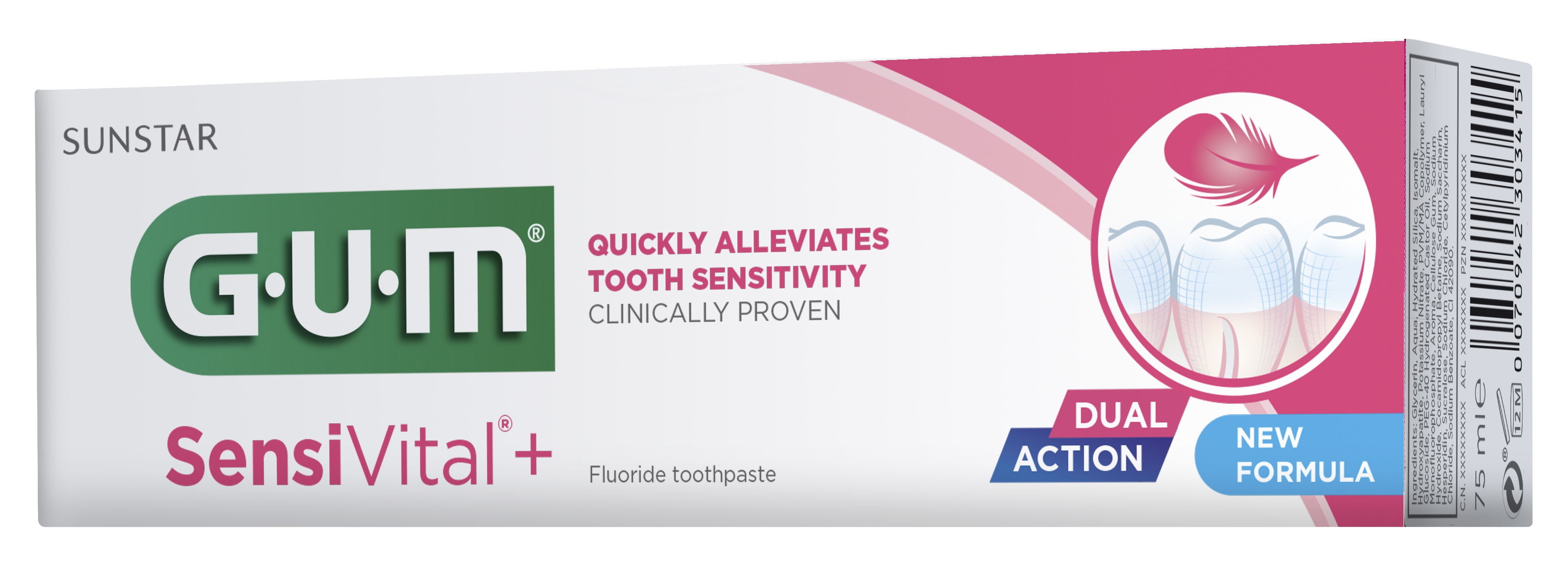 GUM GEEL-HAMBAPASTA SENSIVITAL+ TUNDLIKELE HAMMASTELE 75ML - Tootepilt 
