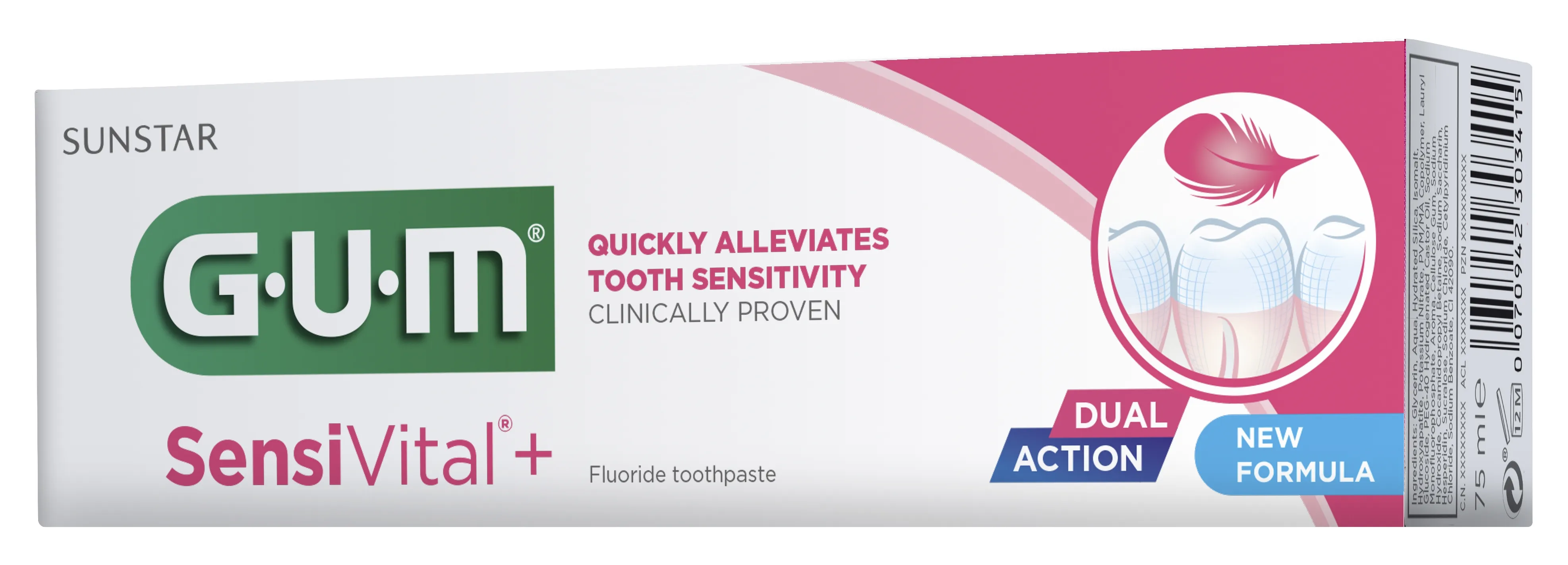GUM GEEL-HAMBAPASTA SENSIVITAL+ TUNDLIKELE HAMMASTELE 75ML - Tootepilt 