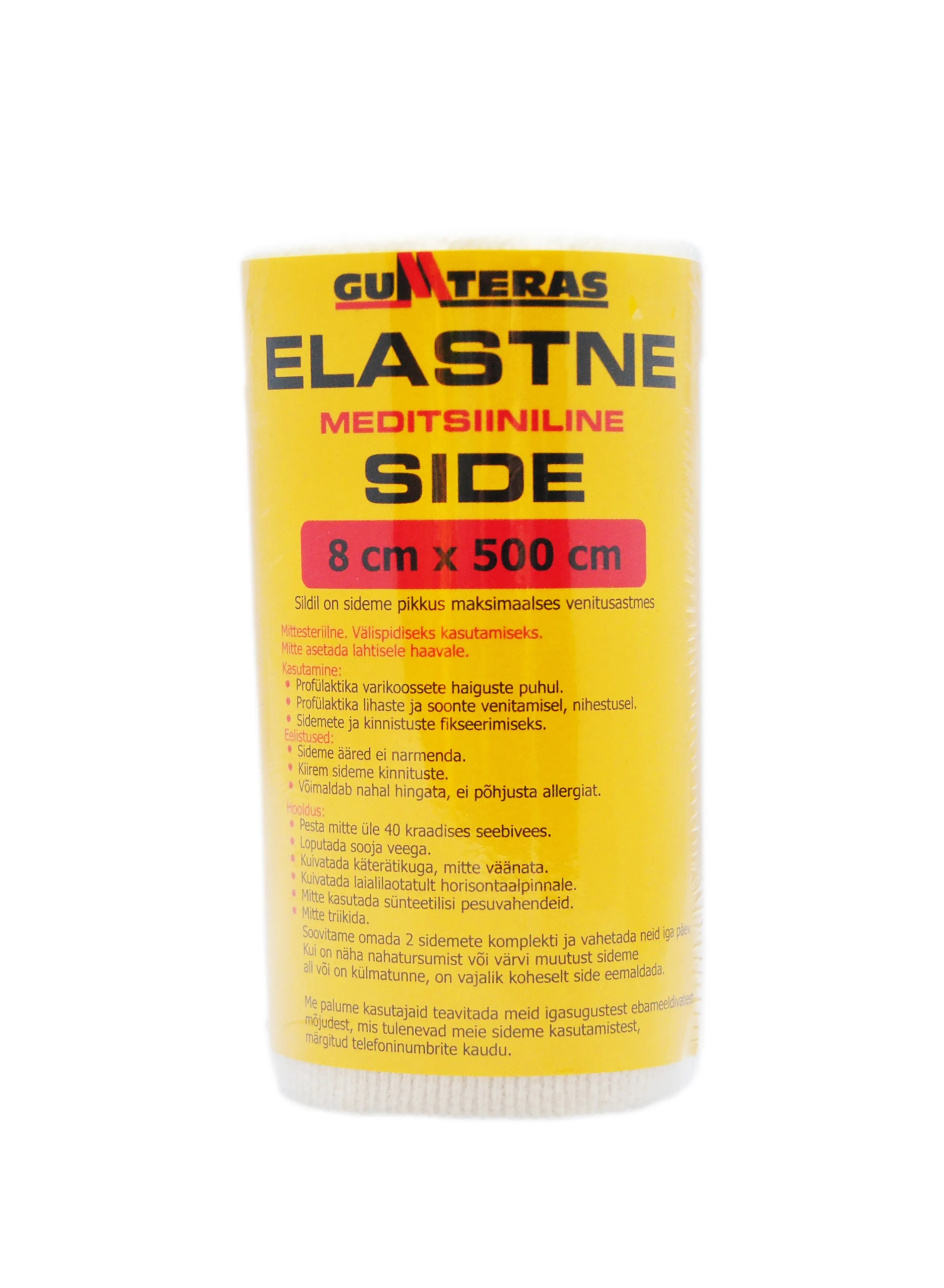 ELASTIKSIDE GUMTERAS  8CMX5M (KINNITUSKLAMBRIGA) - Tootepilt 