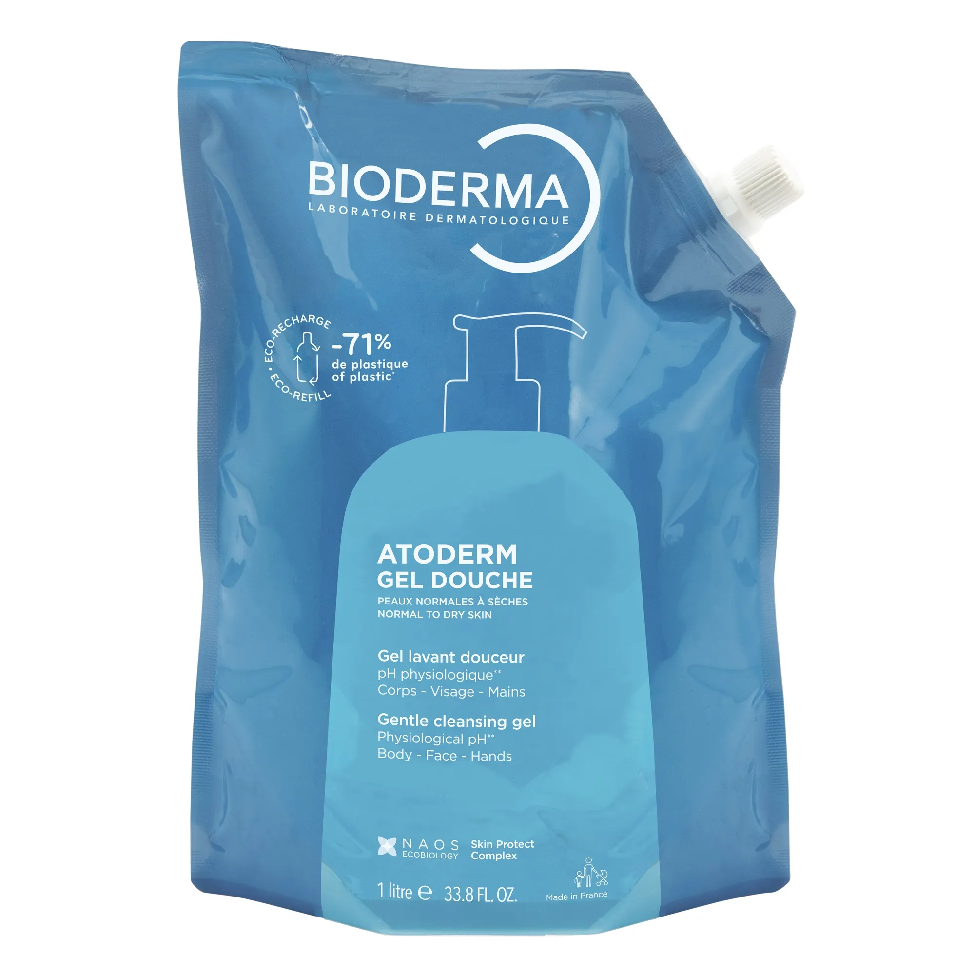 BIODERMA ATODERM DUSHIGEEL TÄITEPAKEND 1000ML - Tootepilt 