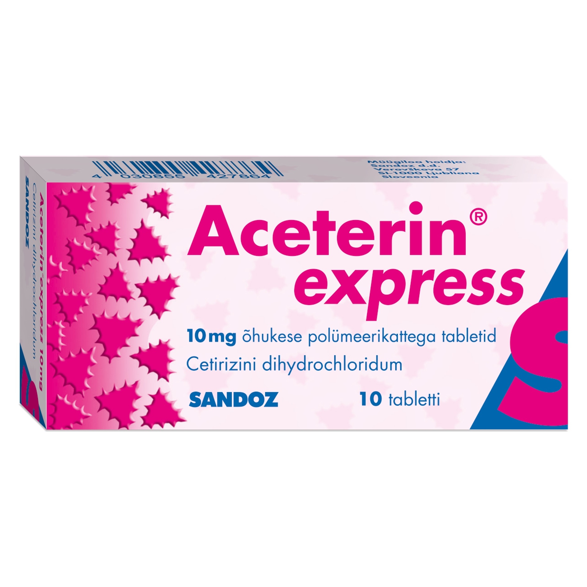 ACETERIN EXPRESS KAETUD TBL 10MG N10 - Tootepilt 
