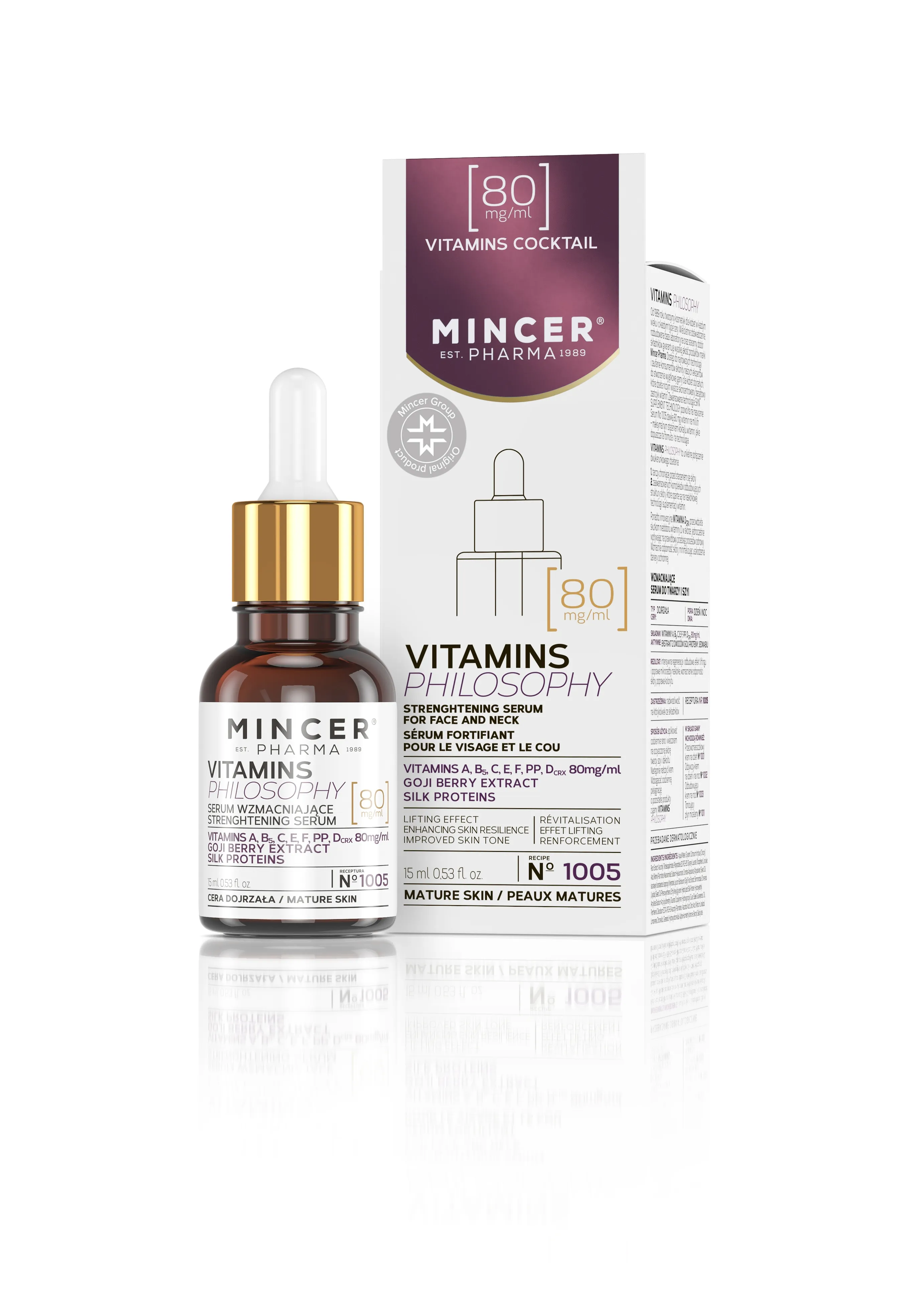MINCER PHARMA VITAMINS PHILOSOPHY SEERUM PINGULDAV 15ML - Tootepilt 