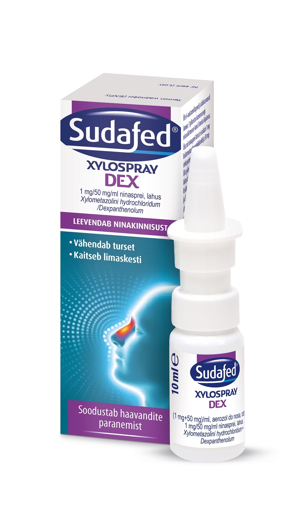 SUDAFED XYLOSPRAY DEX NINASPREI 1MG+50MG/ML 10ML - Tootepilt 
