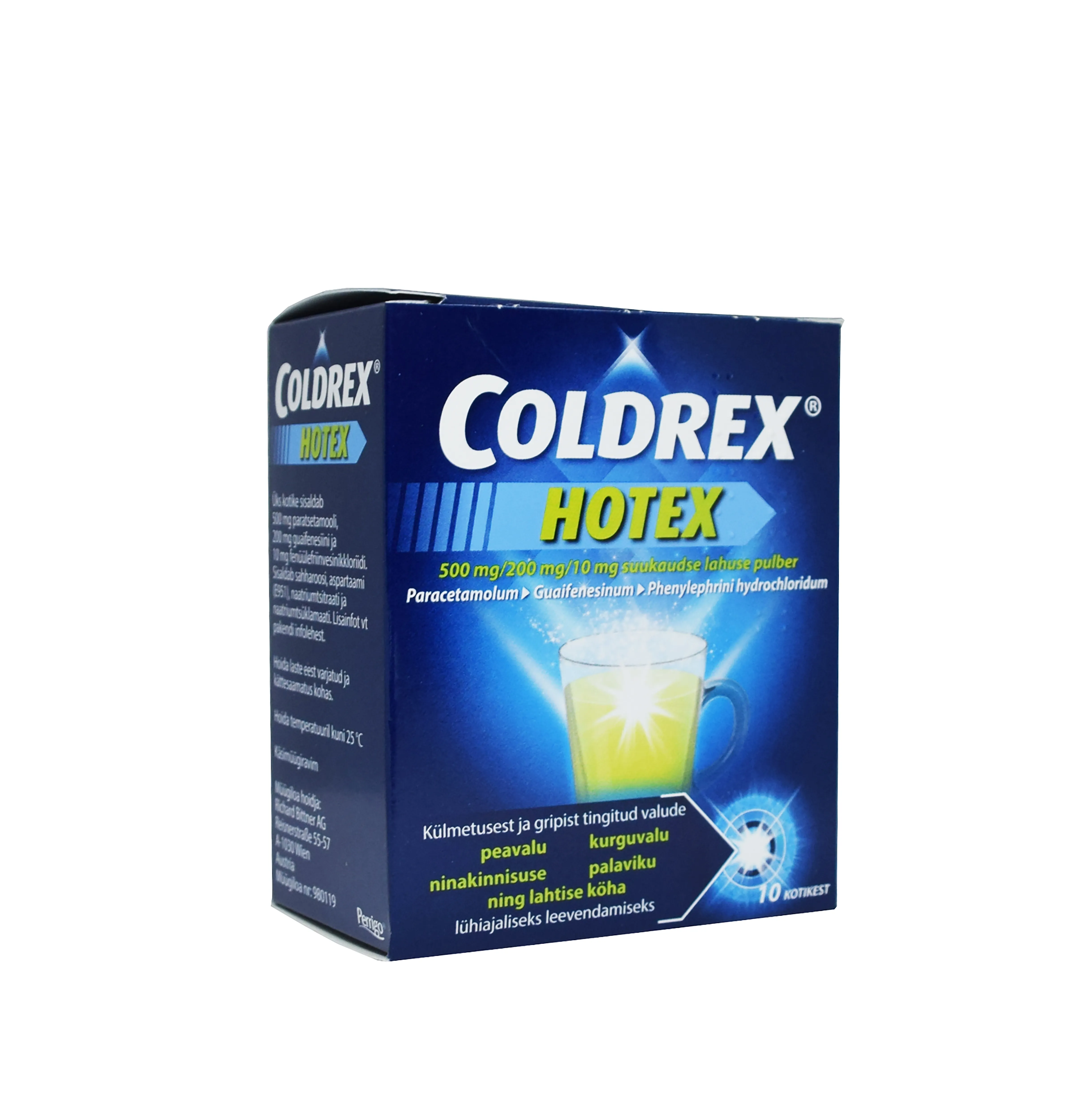 COLDREX HOTEX 500+200+10MG N10 SUUKAUDSE LAH PLV - Tootepilt 