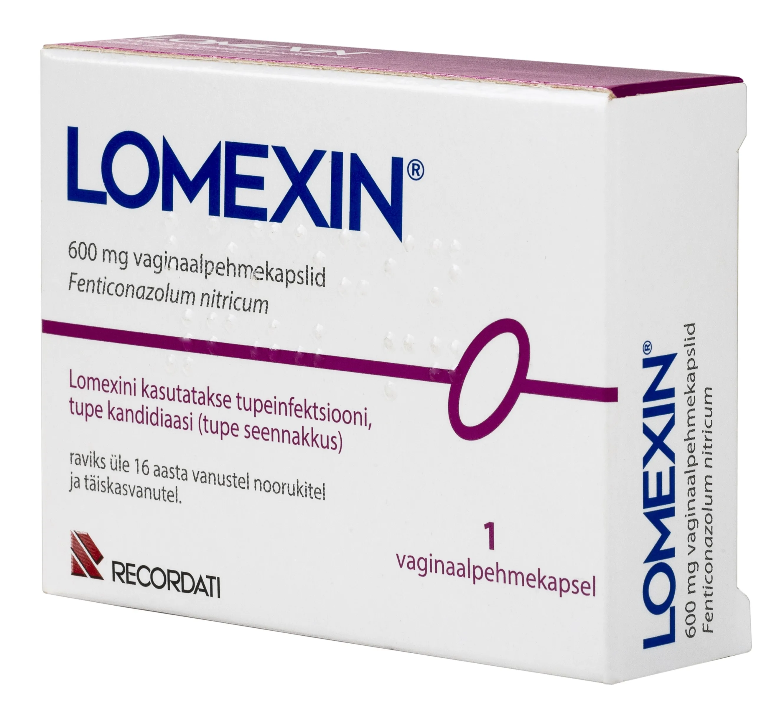 LOMEXIN VAGIN CAPS 600MG N1 - Tootepilt 