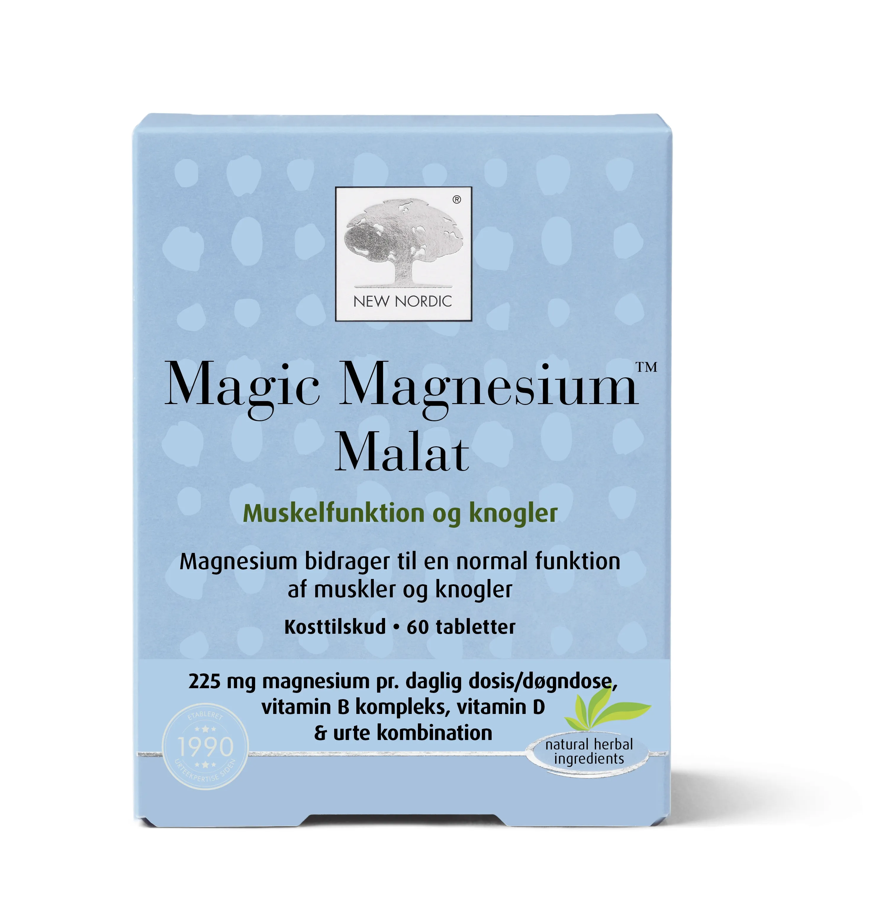 NEW NORDIC MAGIC MAGNESIUM MALATE TBL 750MG N60 - Tootepilt 