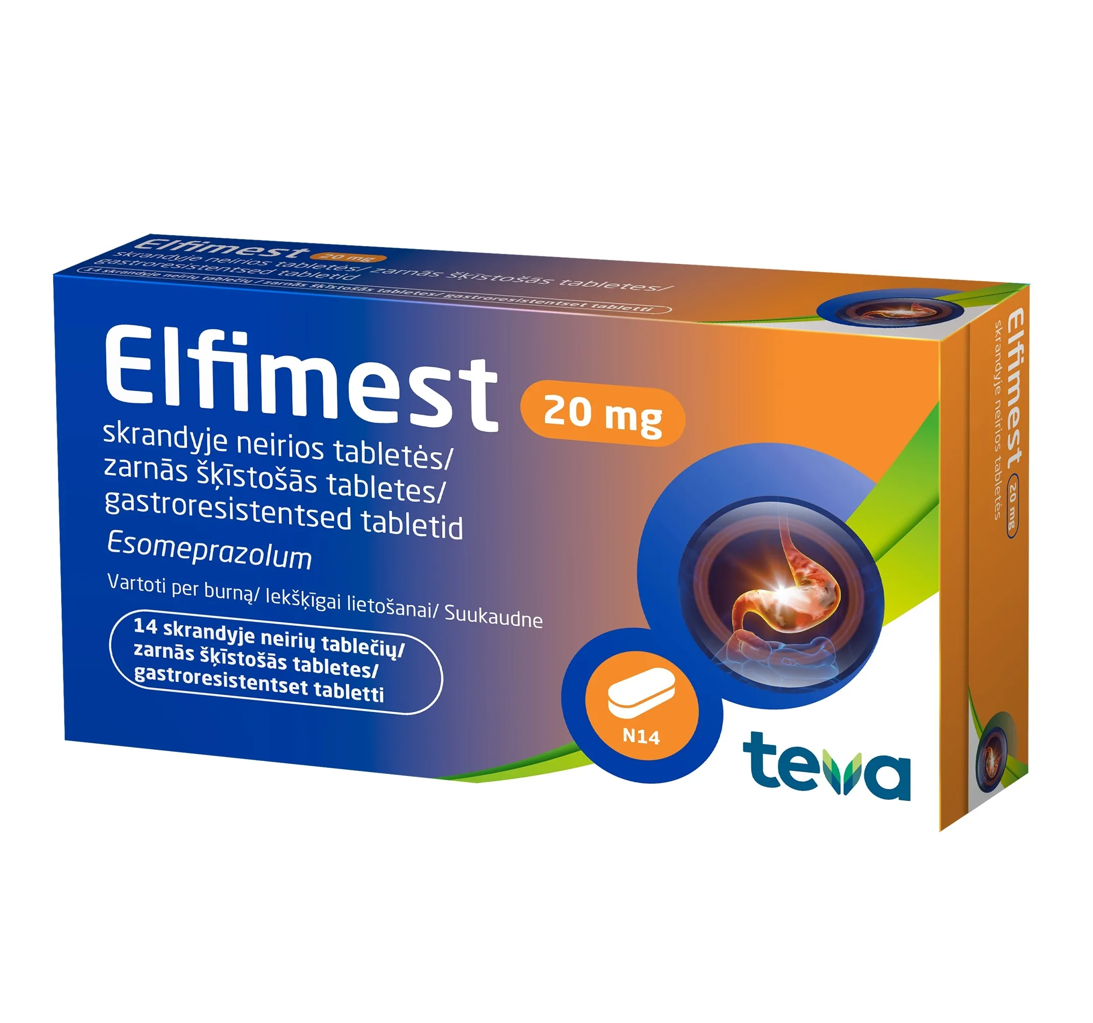 ELFIMEST GASTRORESIST TBL 20MG N14 - Tootepilt 
