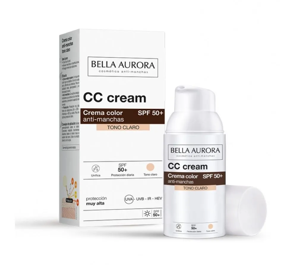 BELLA AURORA ANTI-DARK SPOT CC CREAM SPF50 LIGHT 30ML - Tootepilt 