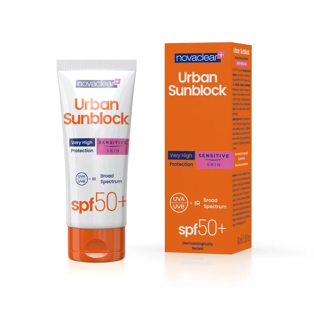 NOVACLEAR PÄIKESEKAITSE URBAN SPF50+, TUNDLIK NAHK 40ML - Tootepilt 
