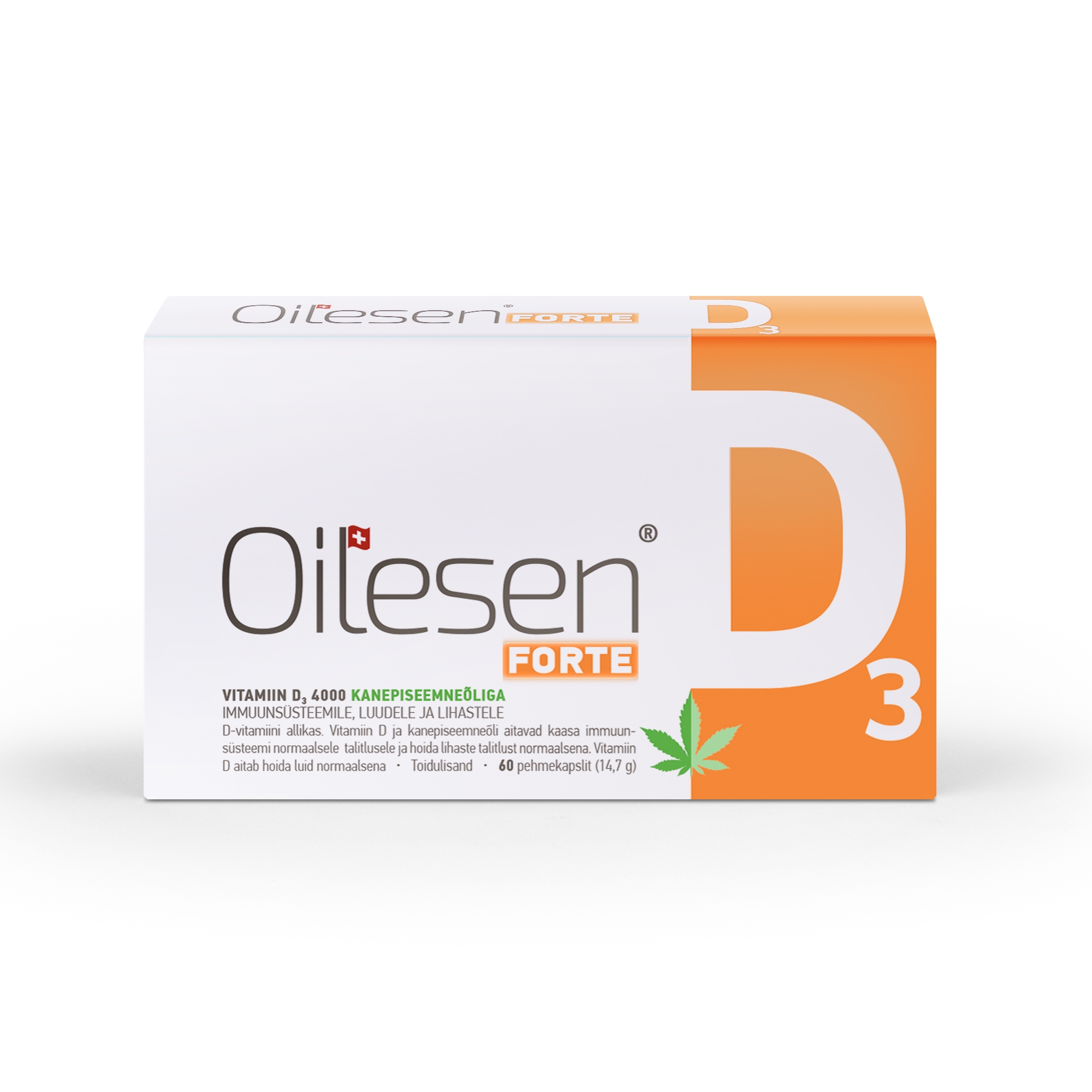 OILESEN FORTE VITAMIIN D3 ÕLIKAPSLID 4000IU N60 - Tootepilt 