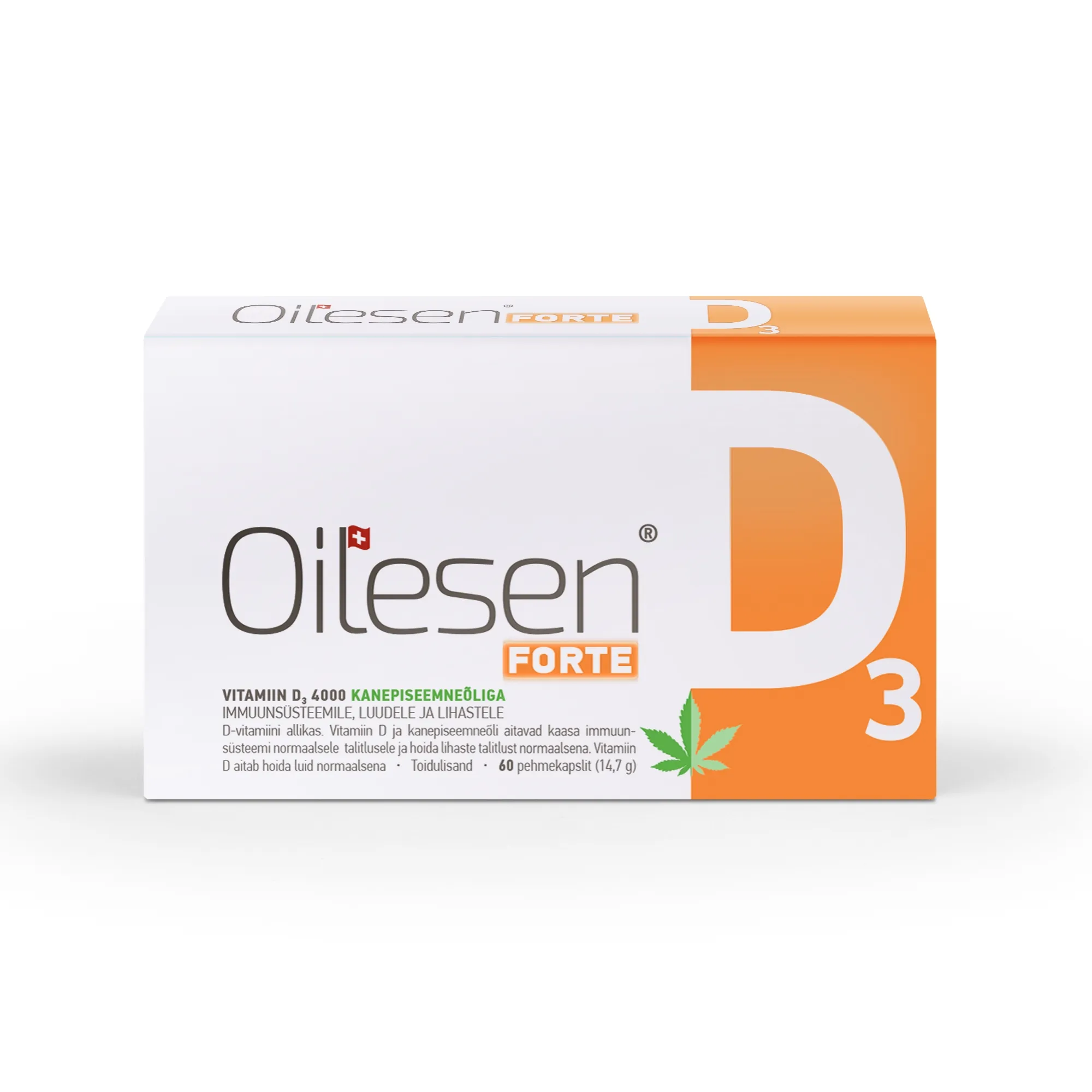 OILESEN FORTE VITAMIIN D3 ÕLIKAPSLID 4000IU N60 - Tootepilt 