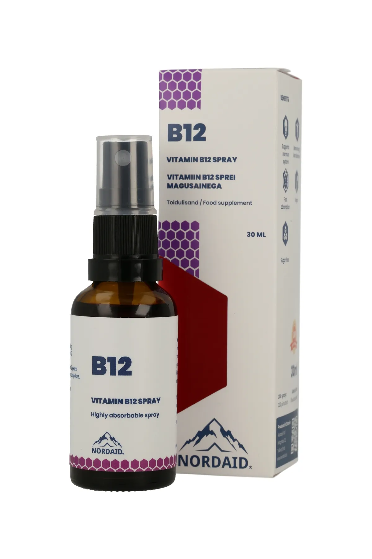 NORDAID B12 VITAMIN ORAL SPRAY 30ML - Tootepilt 