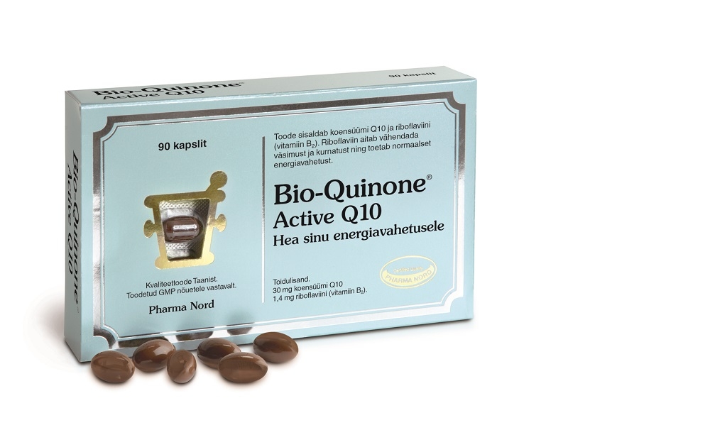 BIO-QUINONE ACTIVE Q10 CAPS 30MG N90 - Tootepilt 