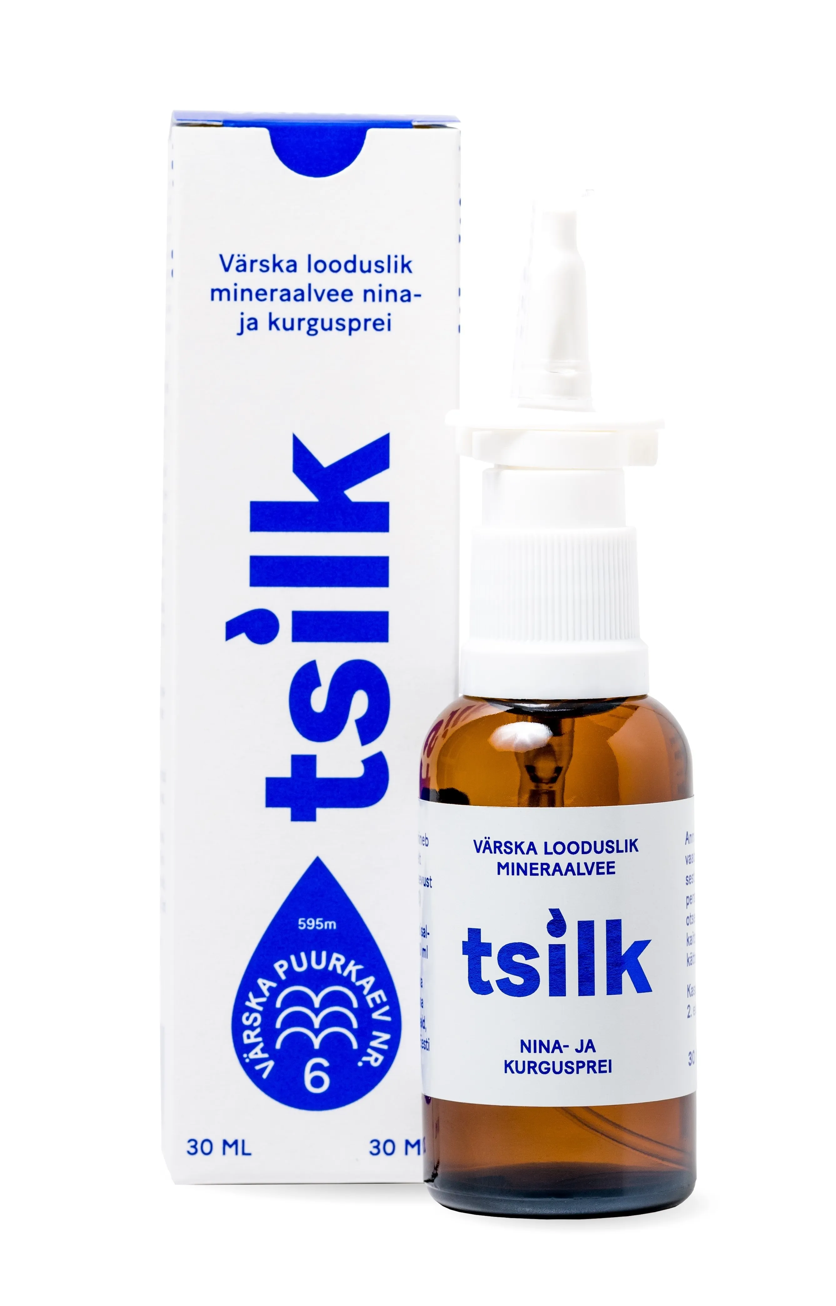 VÄRSKA LOODUSLIK MINERAALVEE NINA- JA KURGUSPREI TSILK 30ML - Tootepilt 