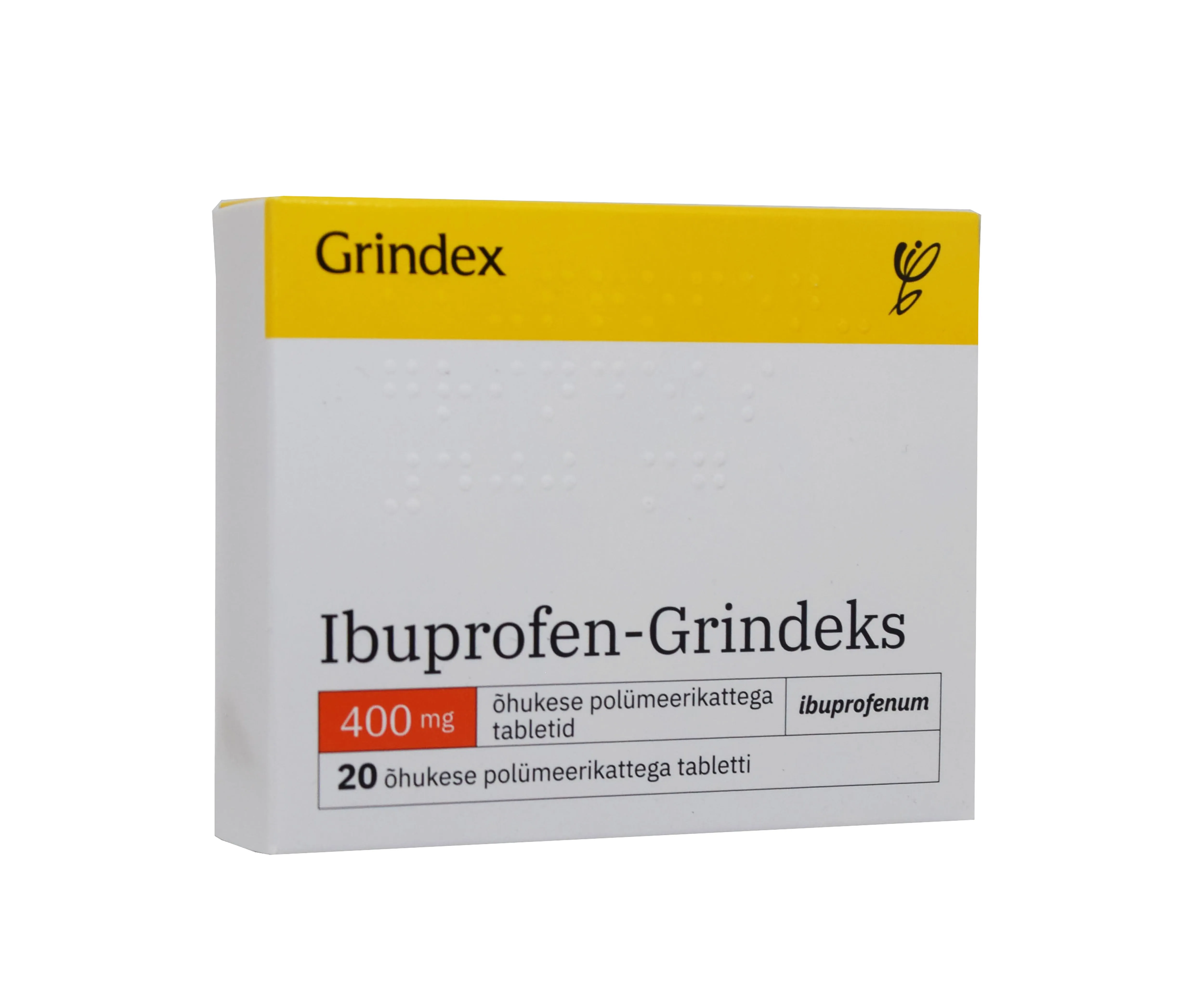 IBUPROFEN-GRINDEKS TBL 400MG N20 - Tootepilt 