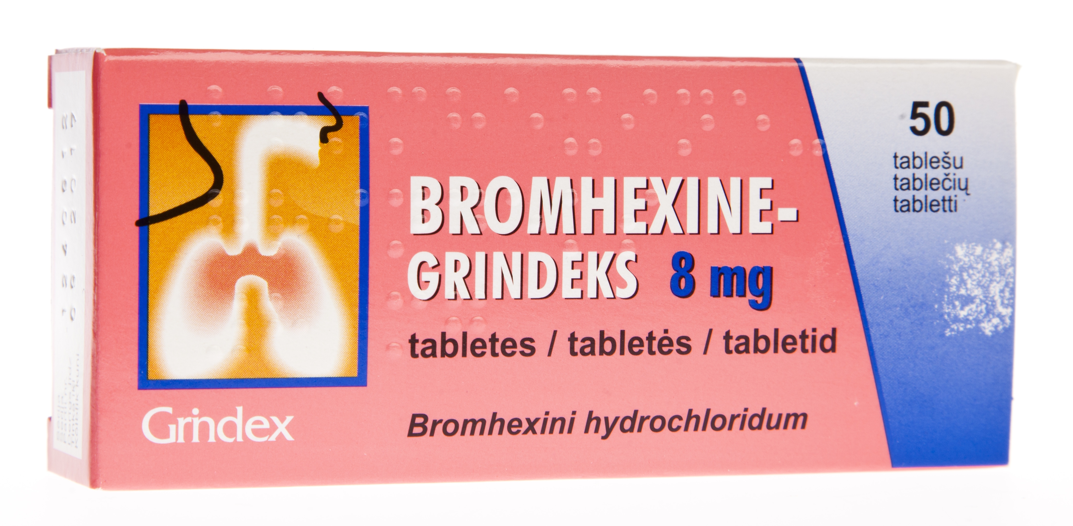 BROMHEXINE GRINDEKS TBL 8MG N50 - Tootepilt 
