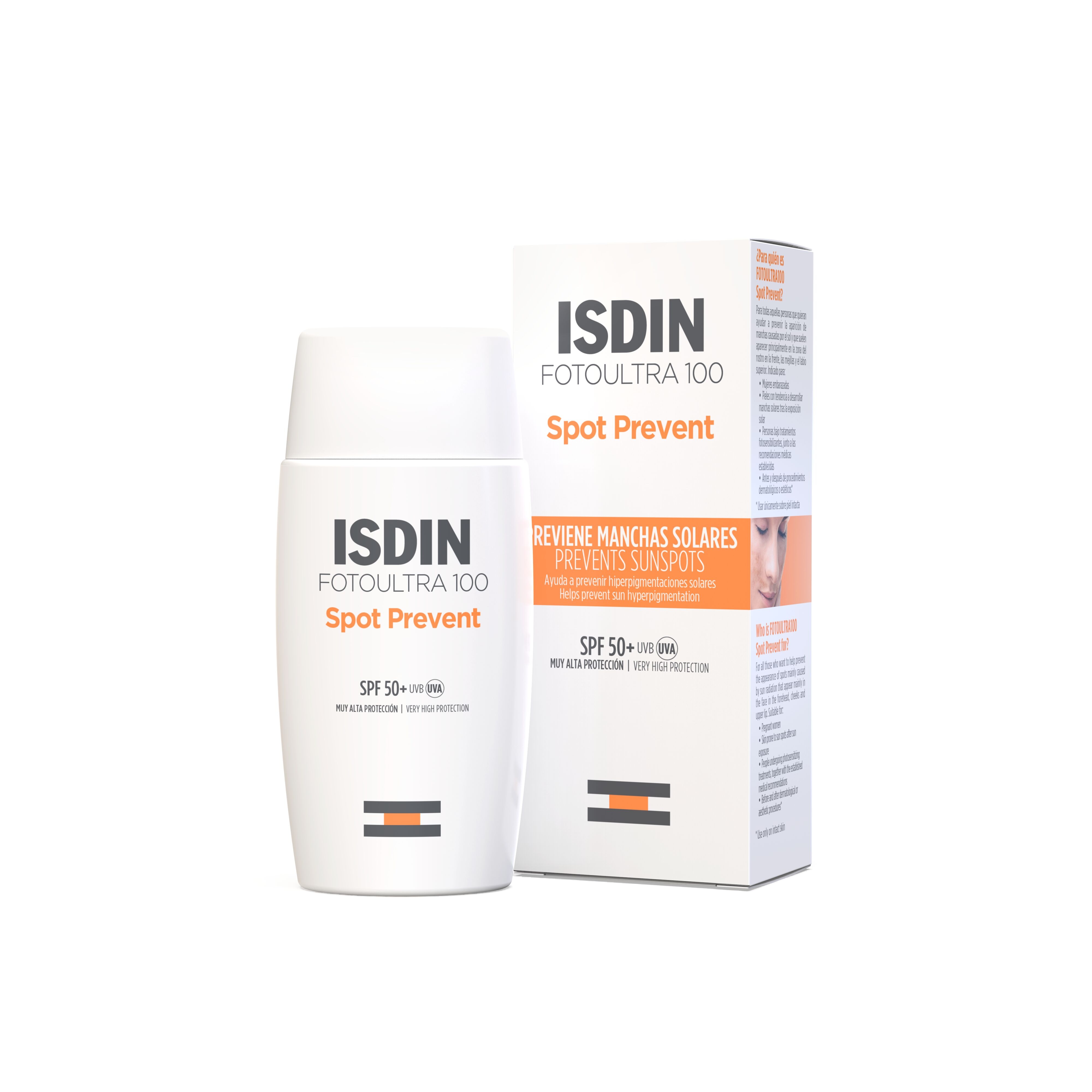 ISDIN SUN PÄIKESEKAITSEVEDELIK PIGMENDILAIKE ENNETAV SPF50+ 50ML - Tootepilt 