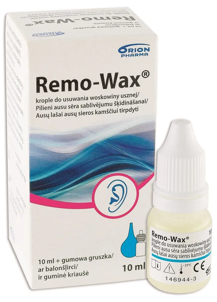 REMO-WAX KÕRVAPUHASTUSTILGAD 10ML + KÕRVAPUMP - Tootepilt 