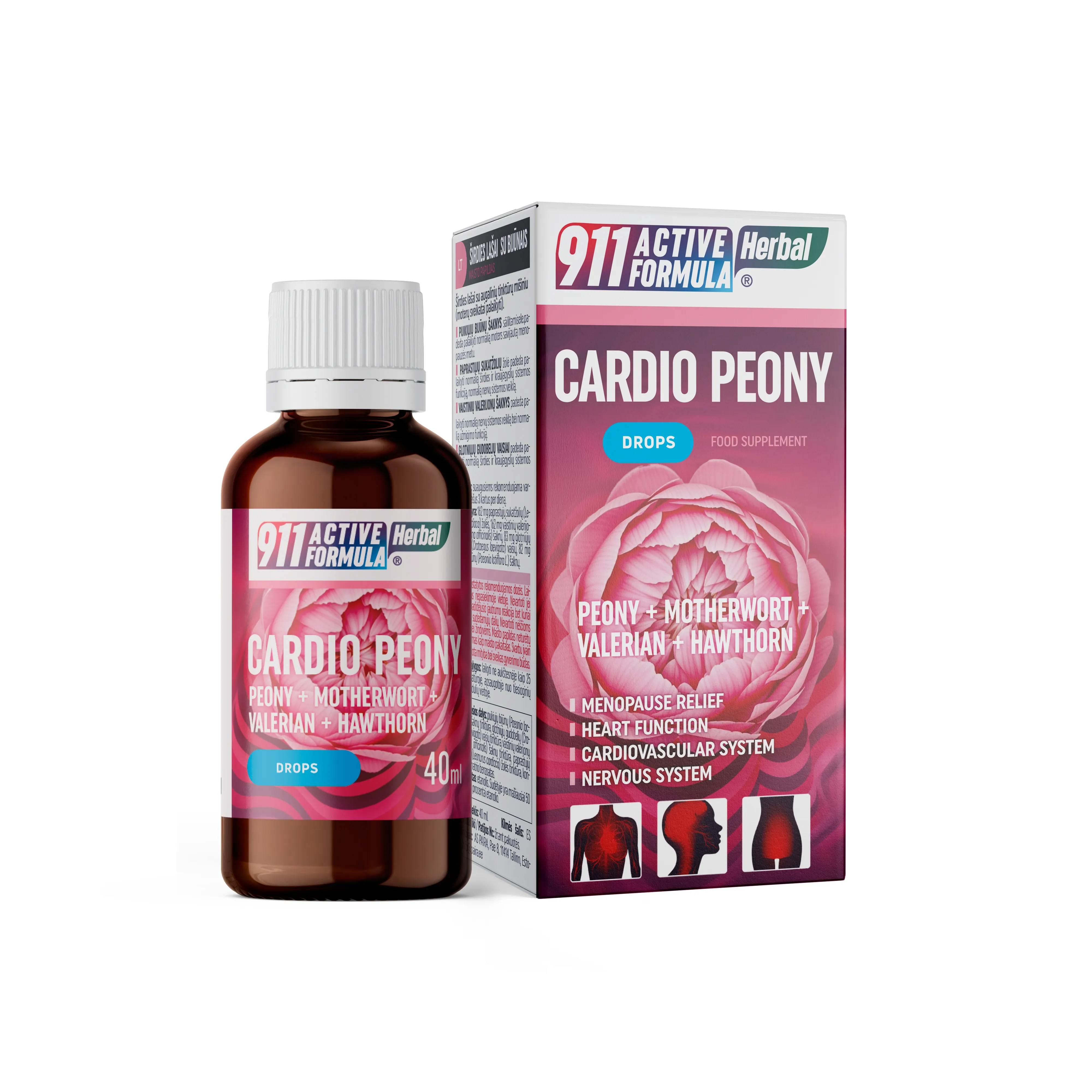 911 ACTIVE FORMULA CARDIO PEONY 40ML - Tootepilt 