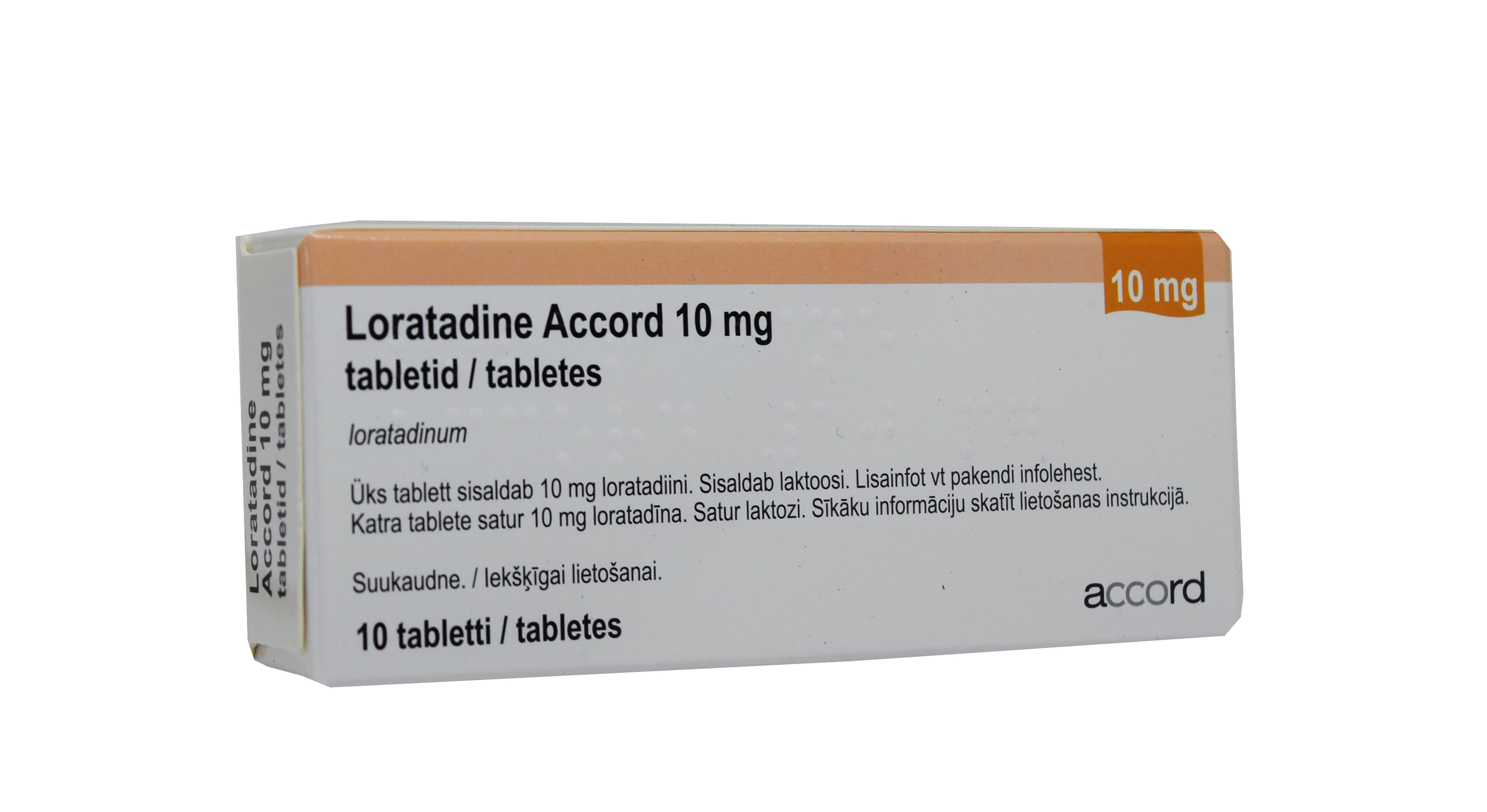 LORATADINE ACCORD TBL 10MG N10 - Tootepilt 