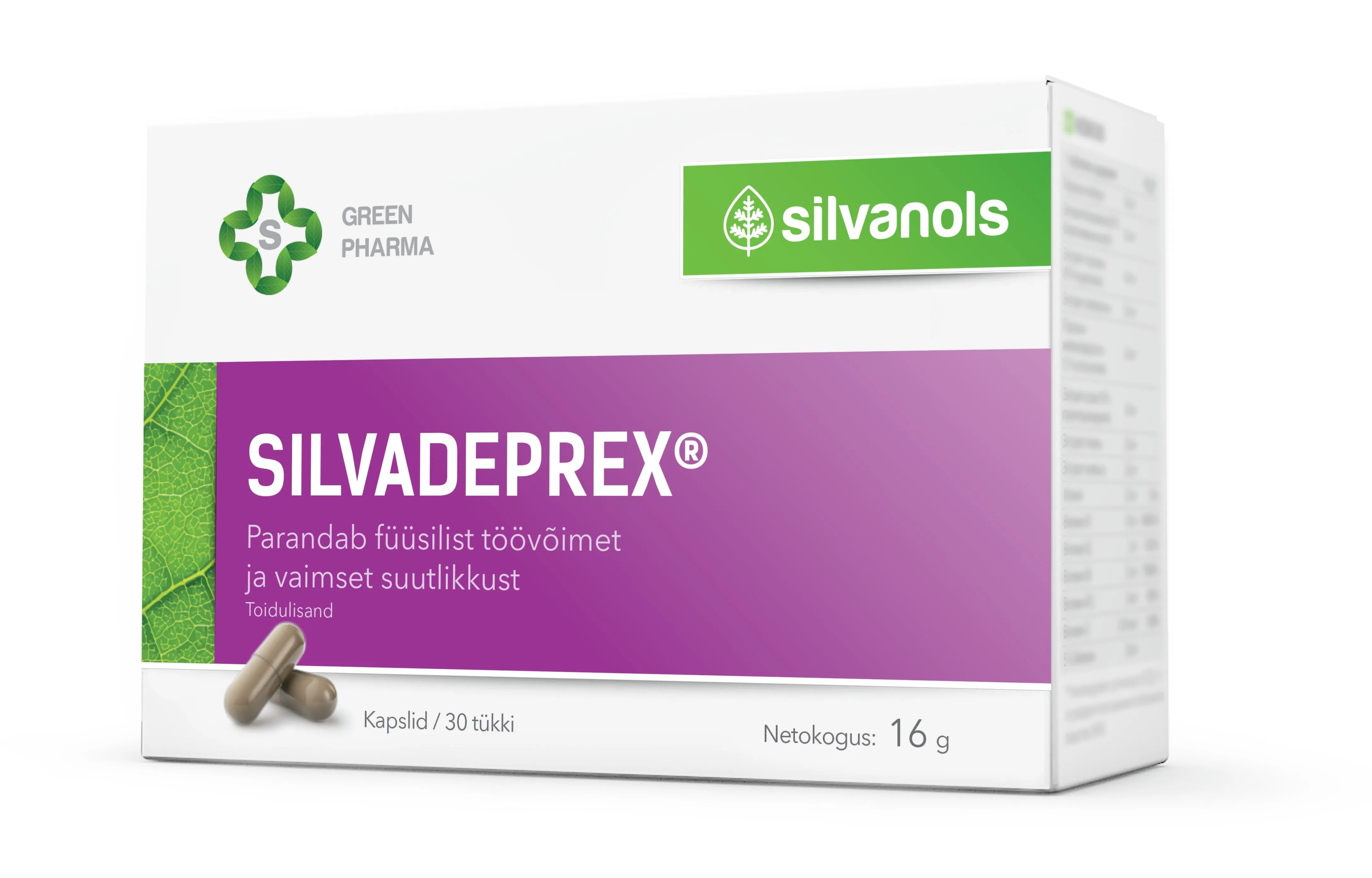 SILVADEPREX KAPSLID N30 - Tootepilt 