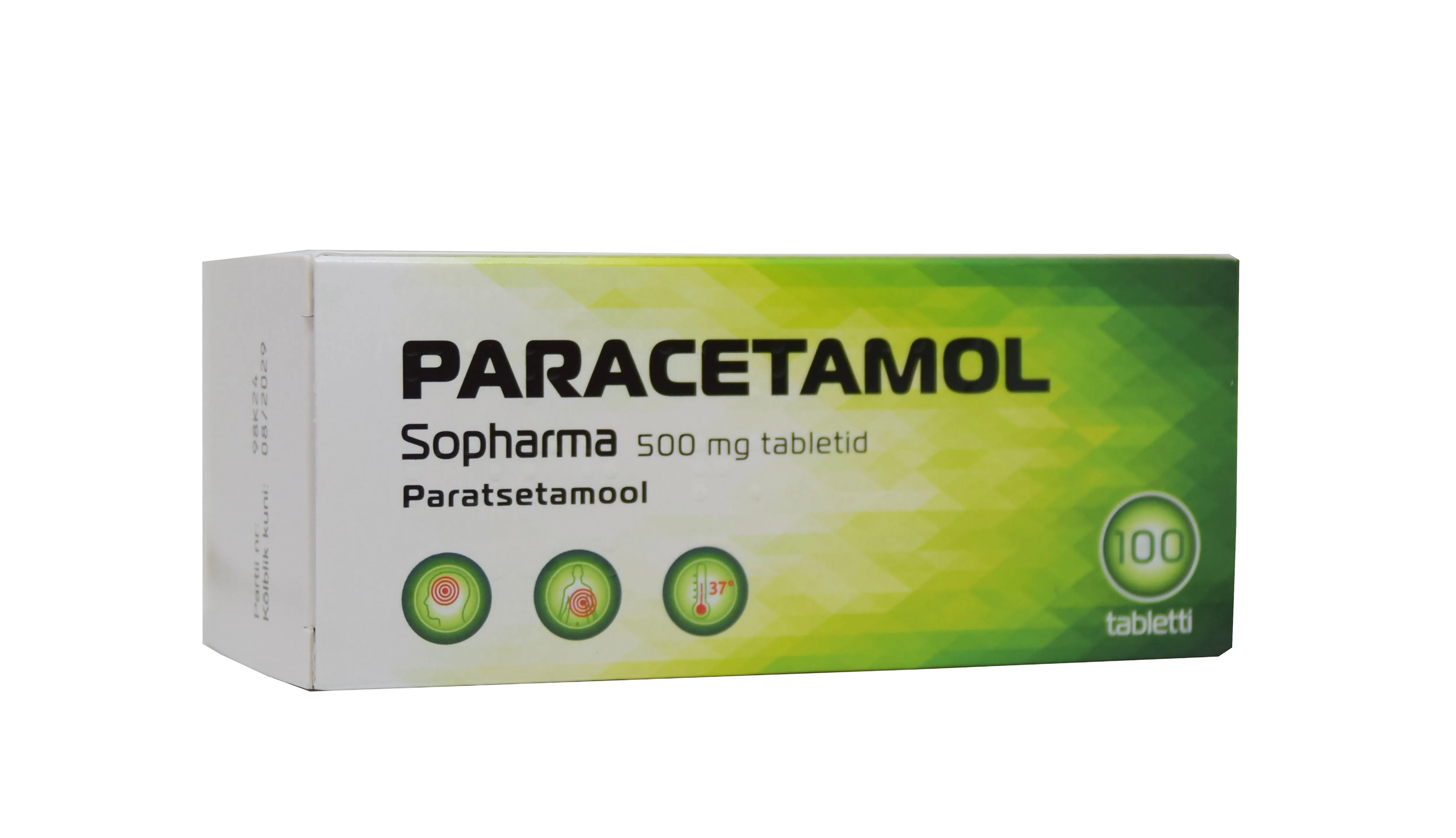 PARACETAMOL SOPHARMA TBL 500MG N100 - Tootepilt 