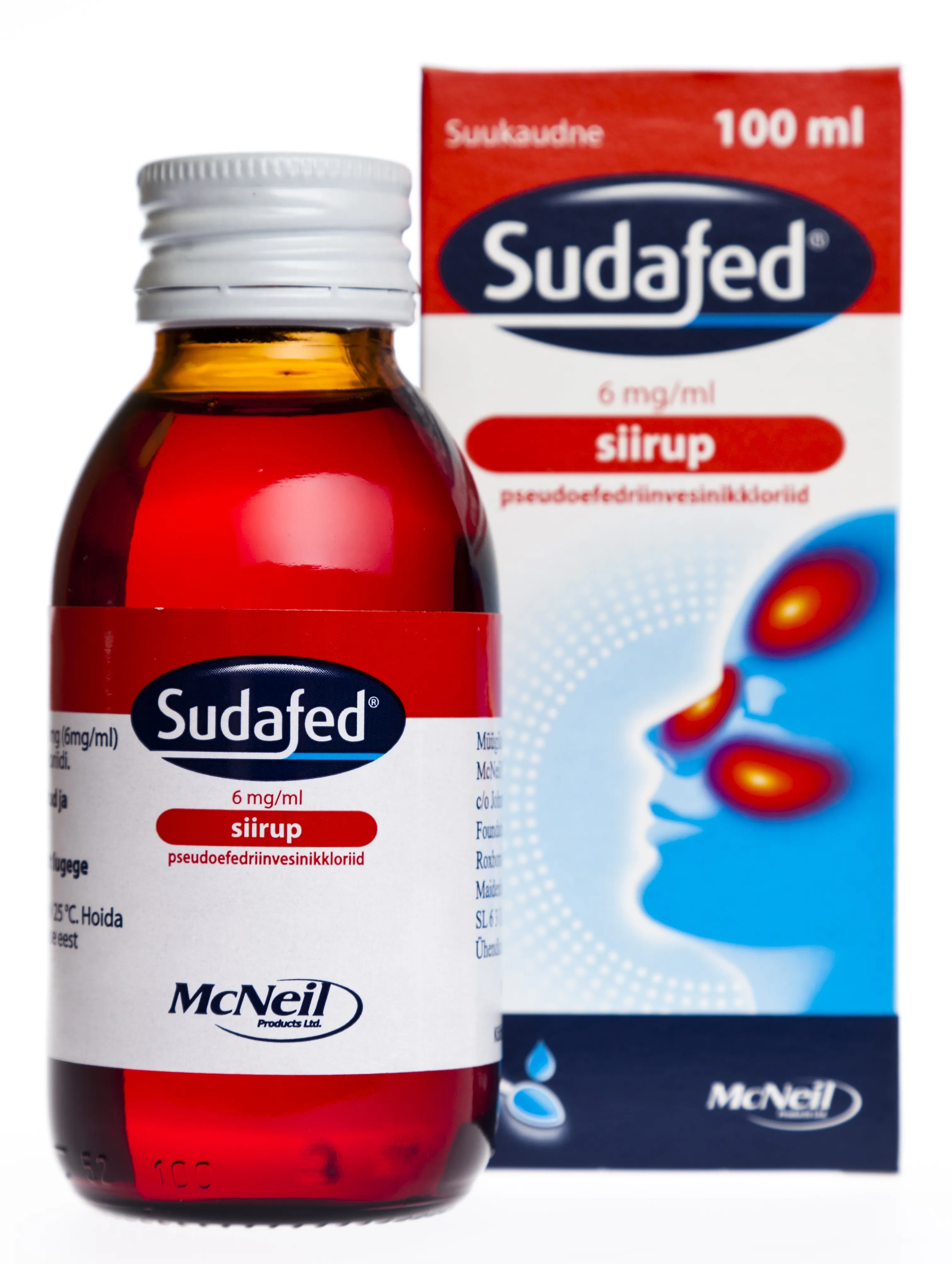 SUDAFED SIIRUP 6MG/ML 100ML - Tootepilt 