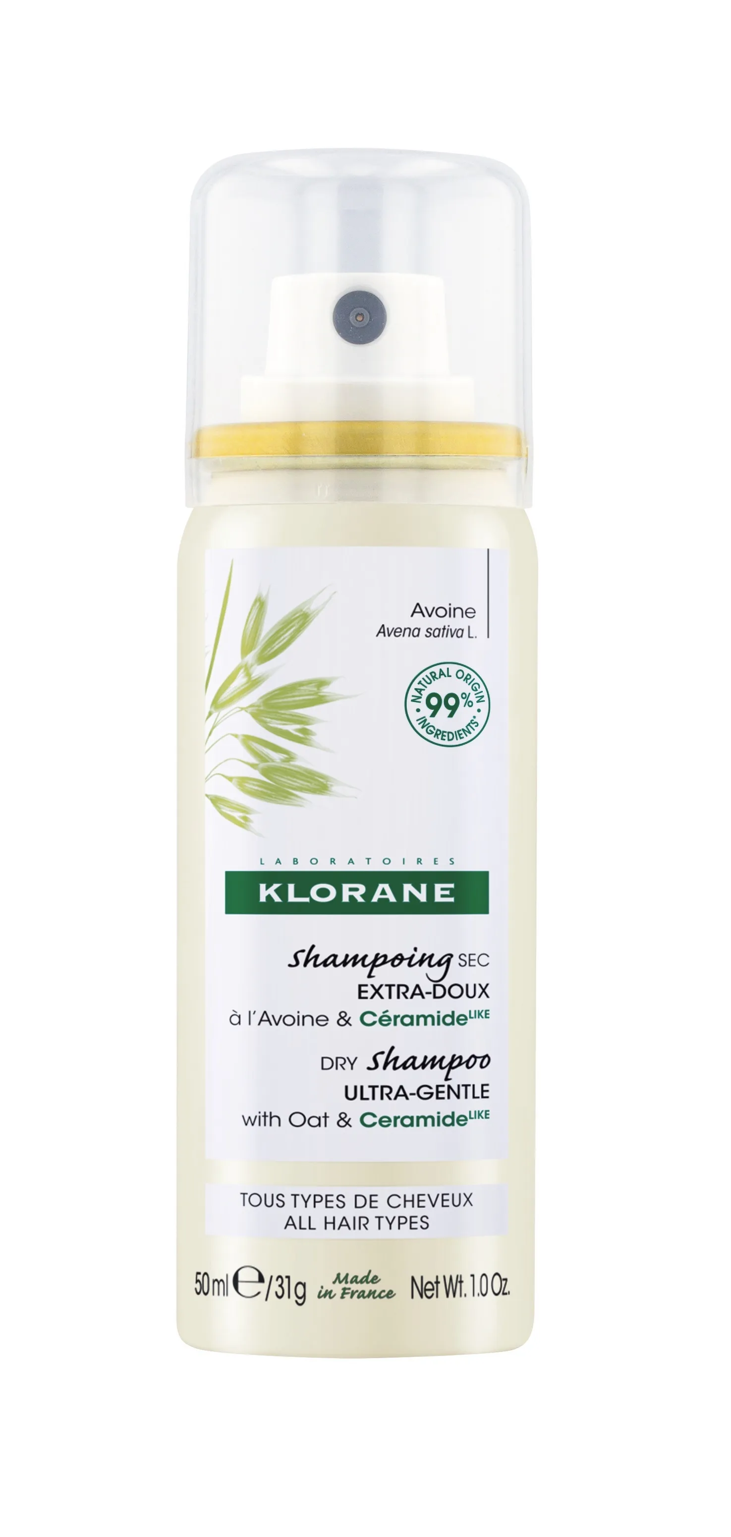 KLORANE KUIVSHAMPOON KAERAEKSTRAKTIGA 50ML - Tootepilt 