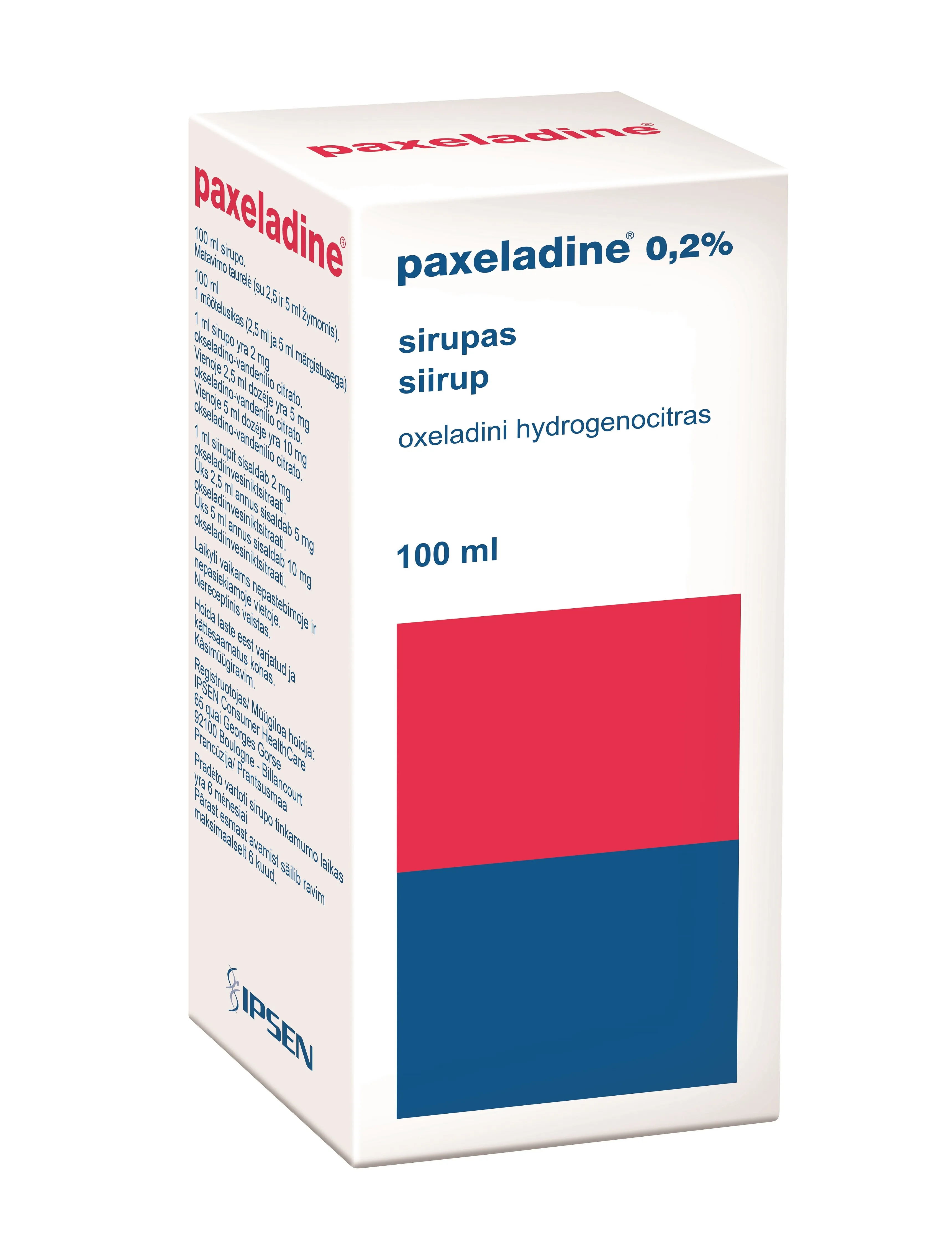PAXELADINE SIIRUP 2MG/ML 100ML - Tootepilt 