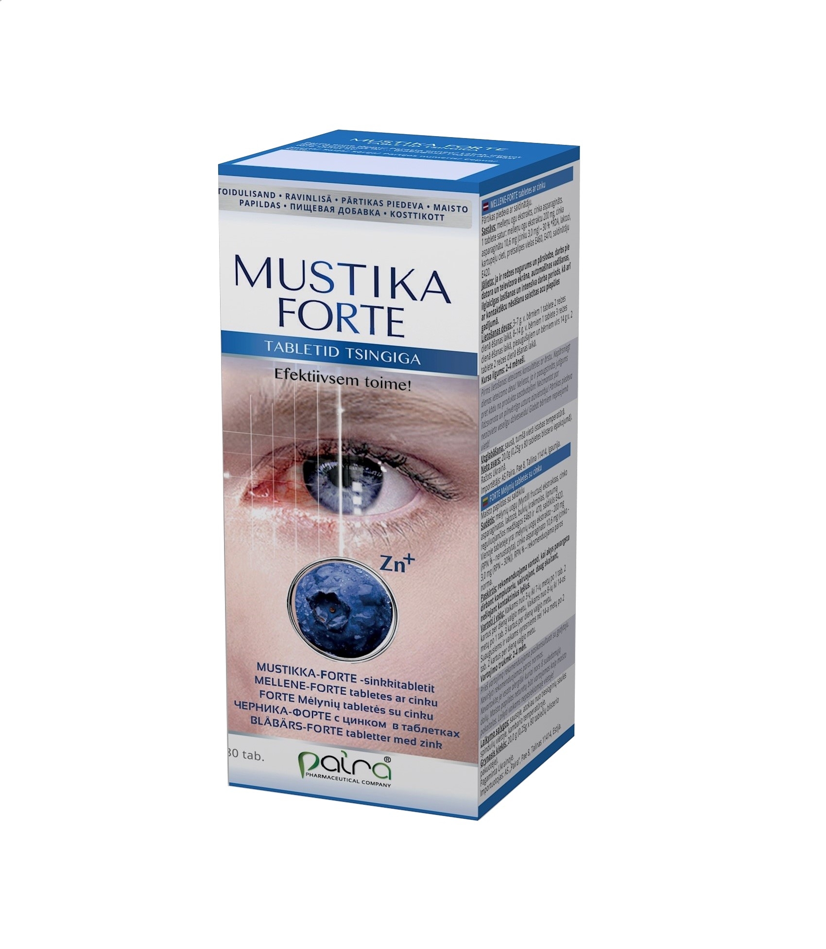 MUSTIKA FORTE TBL TSINGIGA N80 (PAIRA) - Tootepilt 
