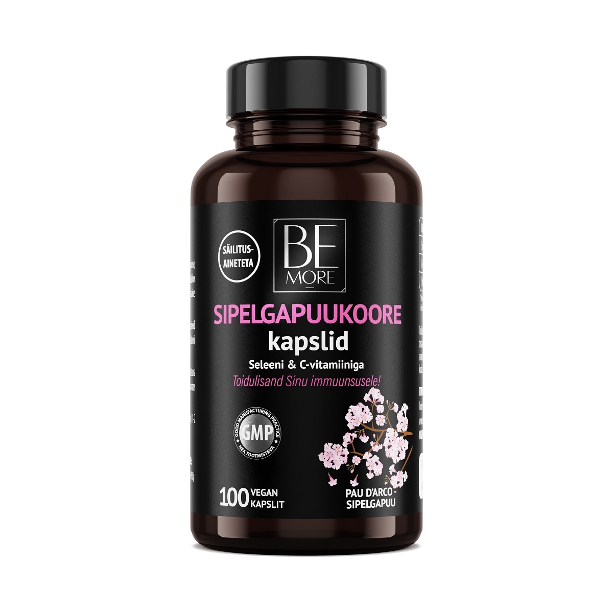 BE MORE PAU D`ARCO SIPELGAPUU KOORE KAPSLID+C+SE N100 - Tootepilt 