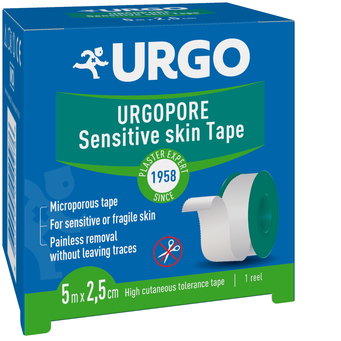 URGOPORE RULLPLAASTER 2,5CMX5M (PABERIST) - Tootepilt 