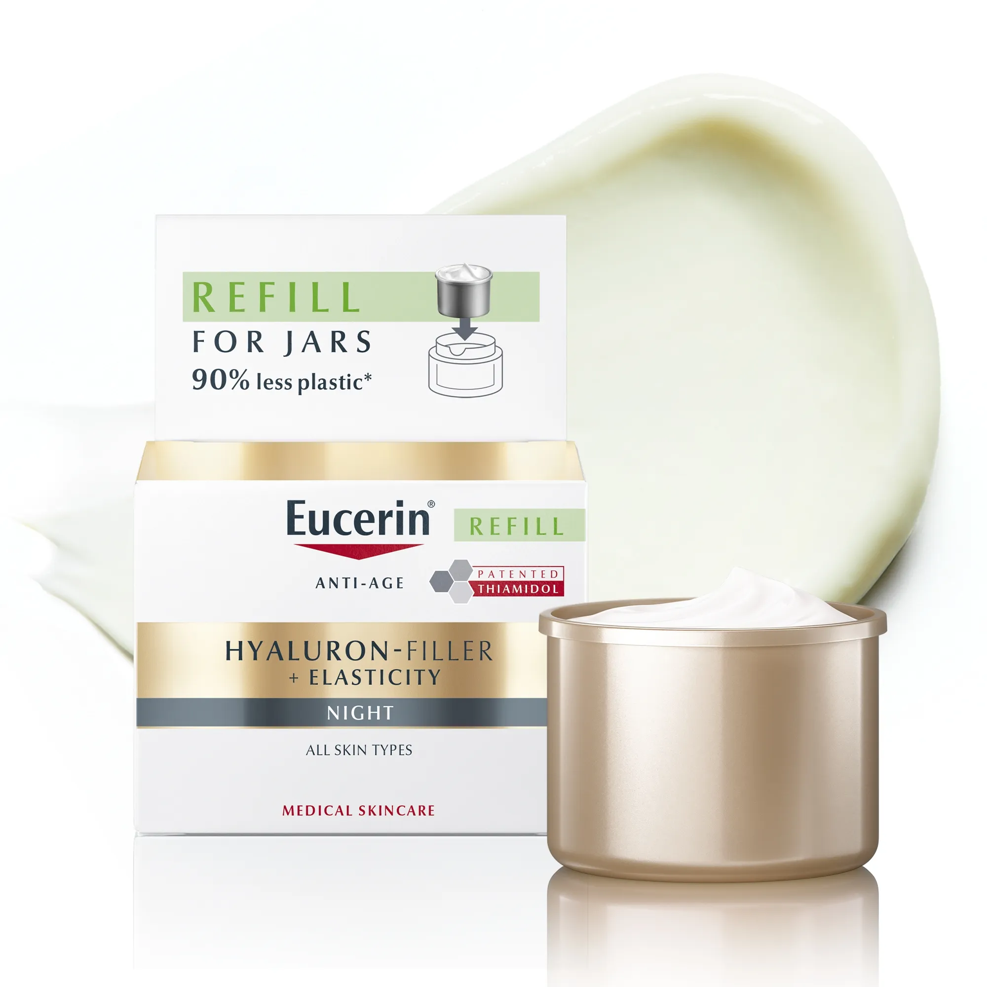 EUCERIN HYALURON FILLER+ELASTICITY ÖÖKREEM 50ML TÄITEPAKK - Tootepilt 