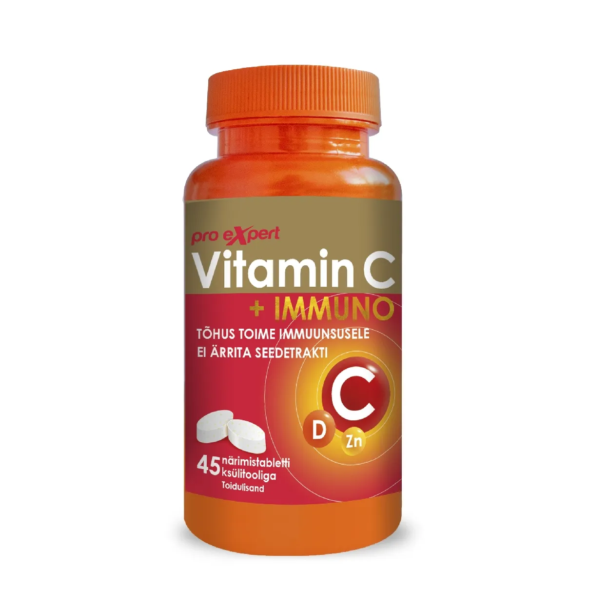 VITAMIN C PRO EXPERT + IMMUNO NÄRIMISTBL N45 - Tootepilt 