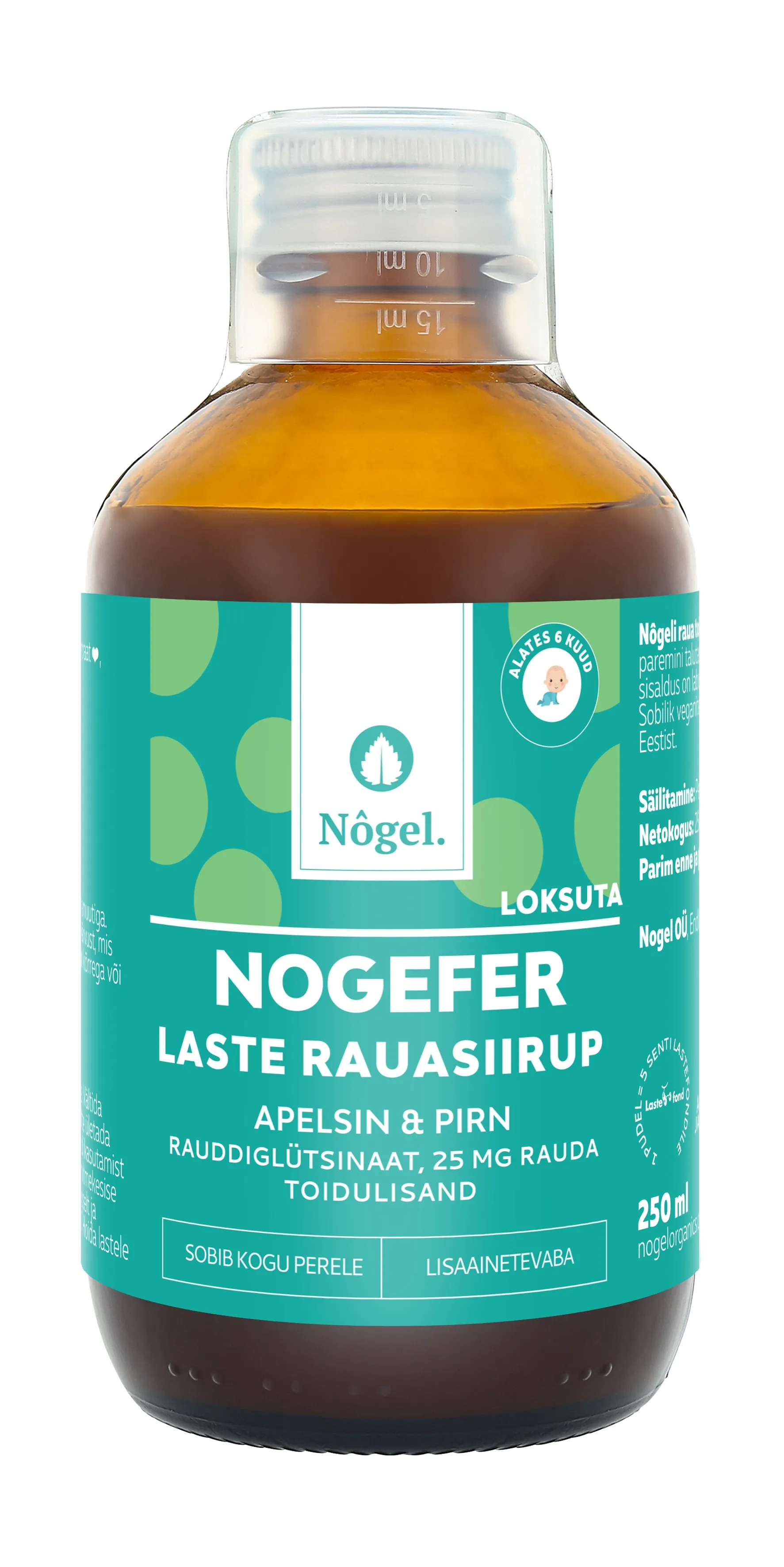 NOGEFER LASTE RAUASIIRUP 250ML - Tootepilt 