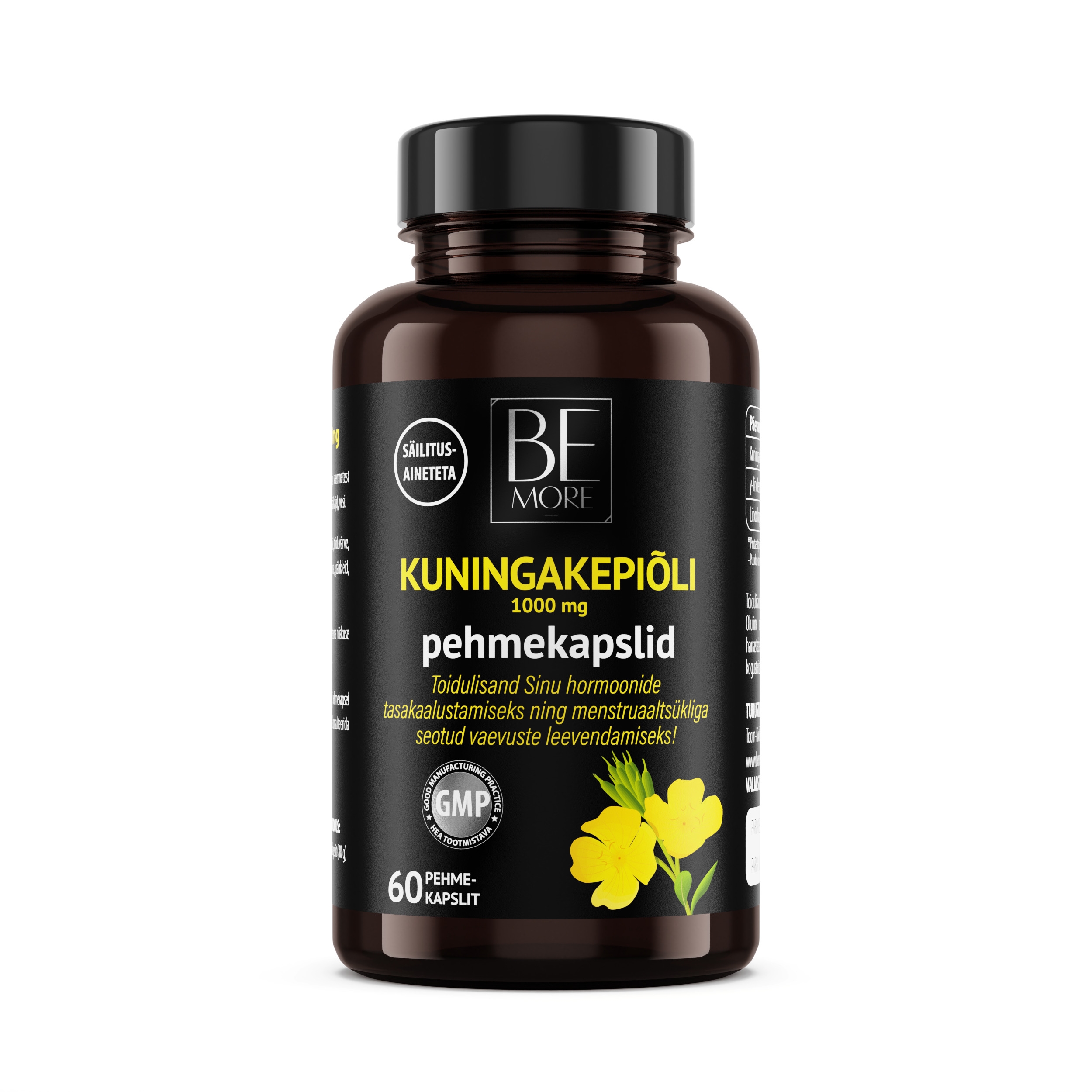 BE MORE KUNINGAKEPIÕLI PEHMEKAPSLID 1000MG N60 - Tootepilt 