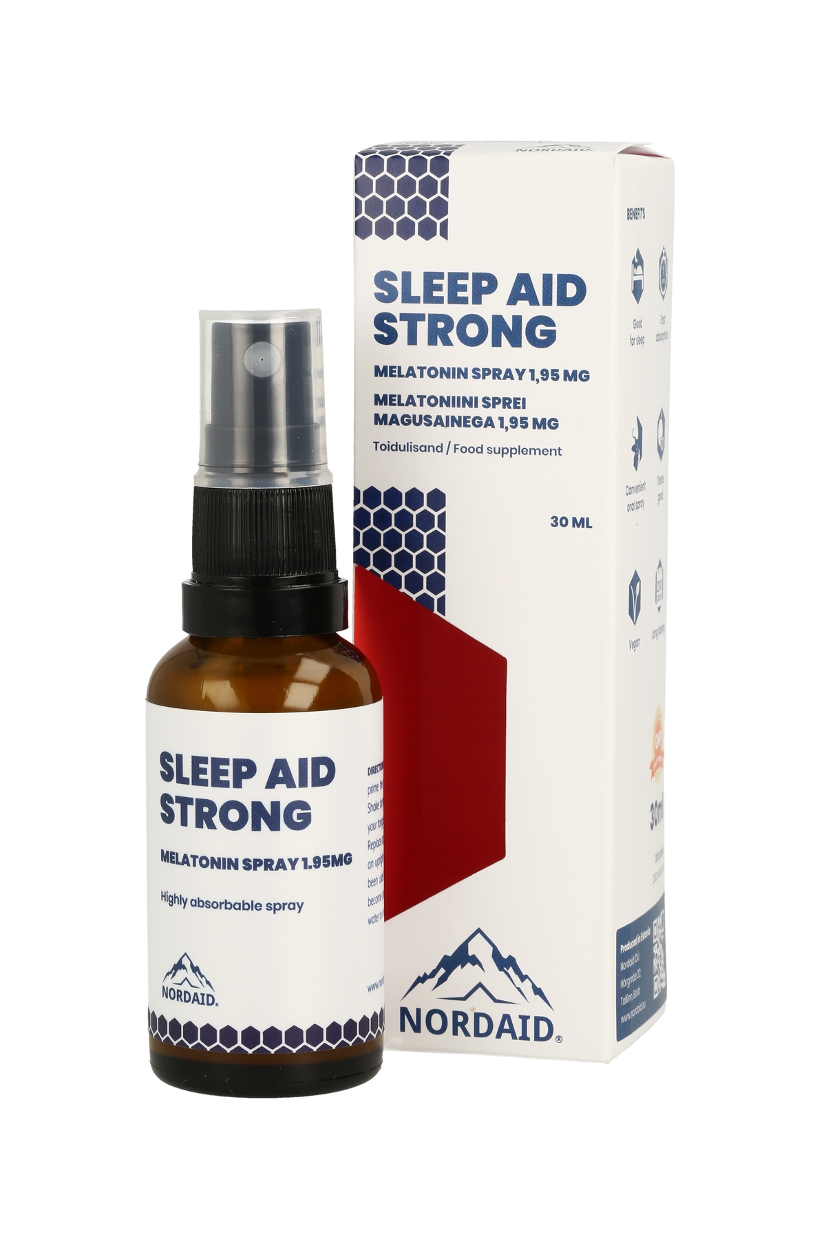 NORDAID SLEEP AID STRONG MELATONIIN 1,95MG 30ML - Tootepilt 