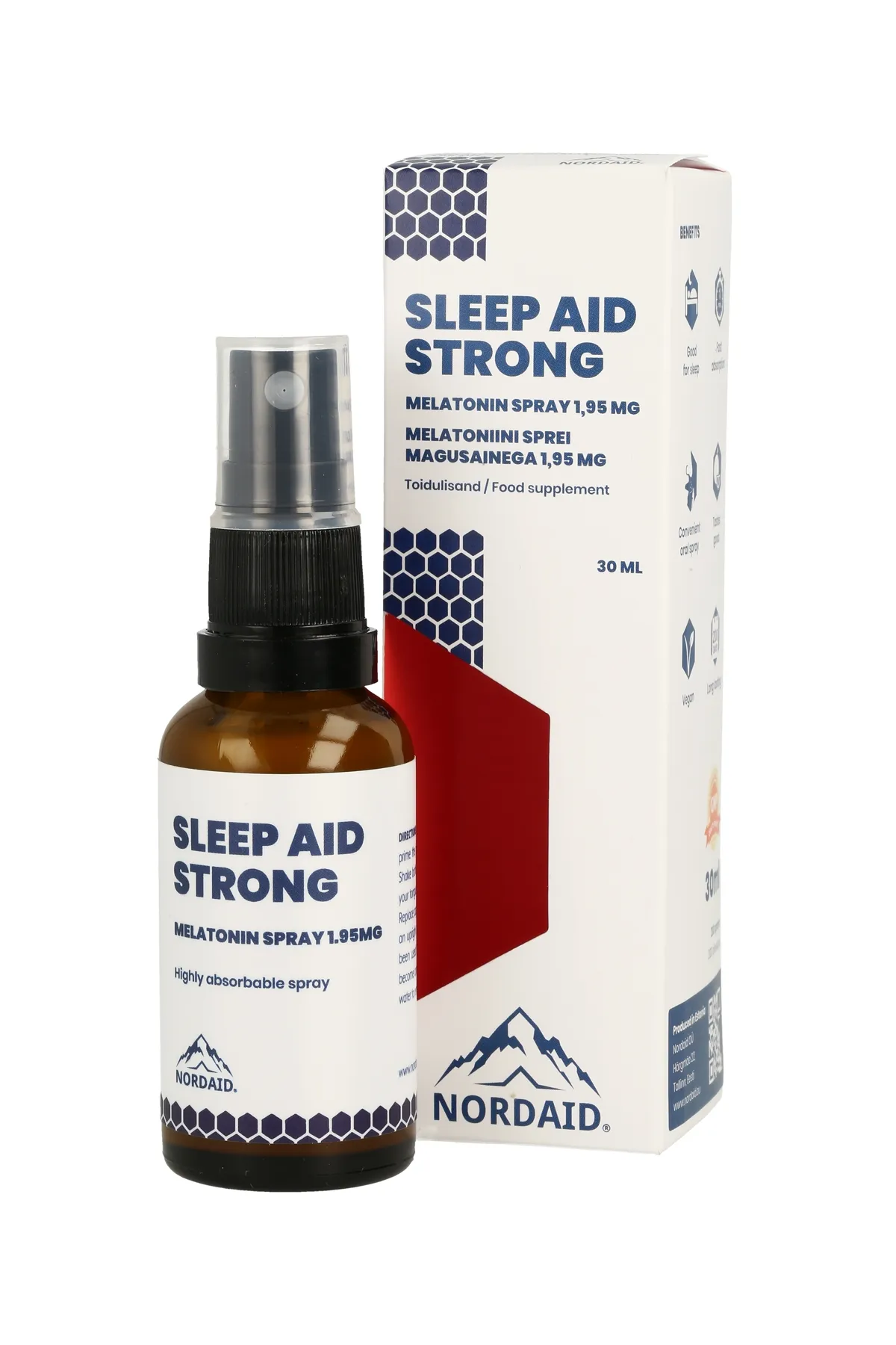 NORDAID SLEEP AID STRONG MELATONIIN 1,95MG 30ML - Tootepilt 