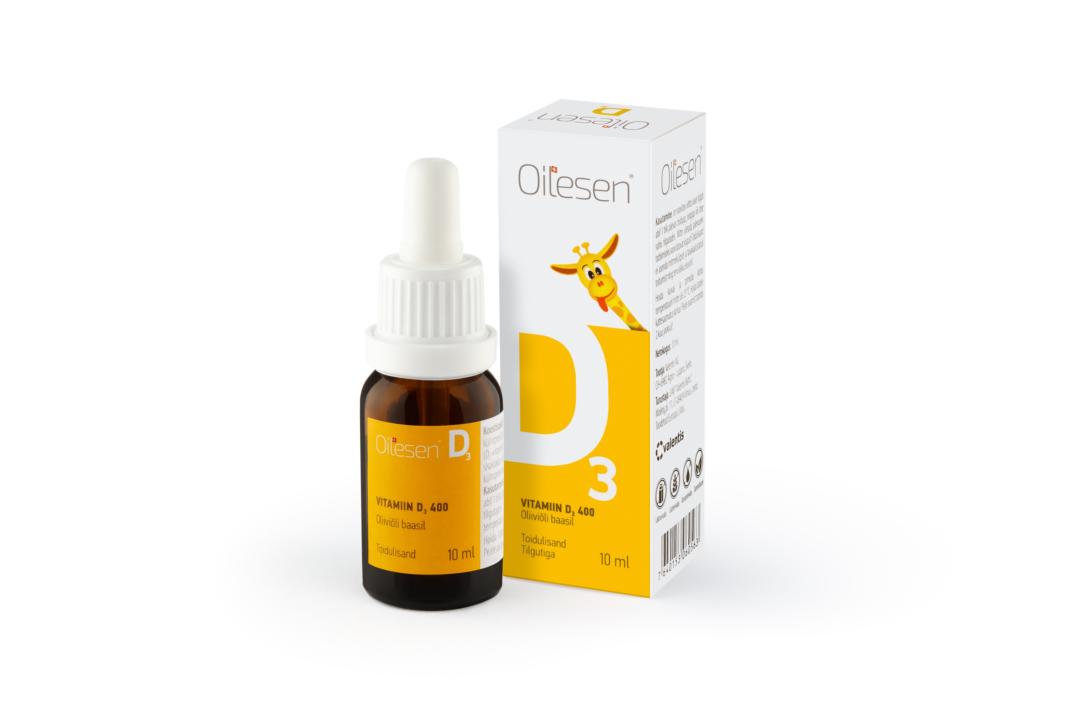 OILESEN VITAMIIN D3 TILGAD 400IU 10ML - Tootepilt 
