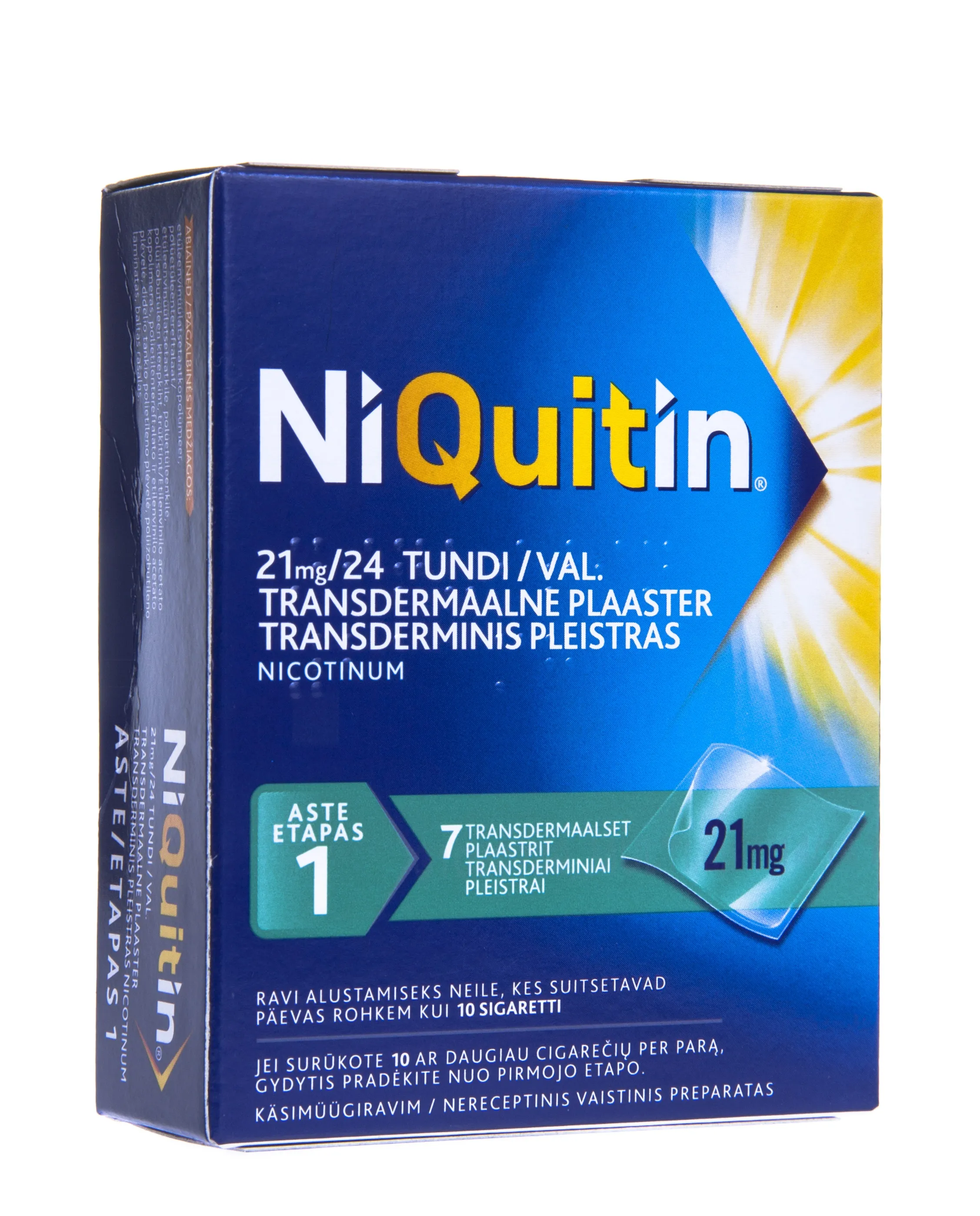NIQUITIN TDP 21MG/24H N7 - Tootepilt 