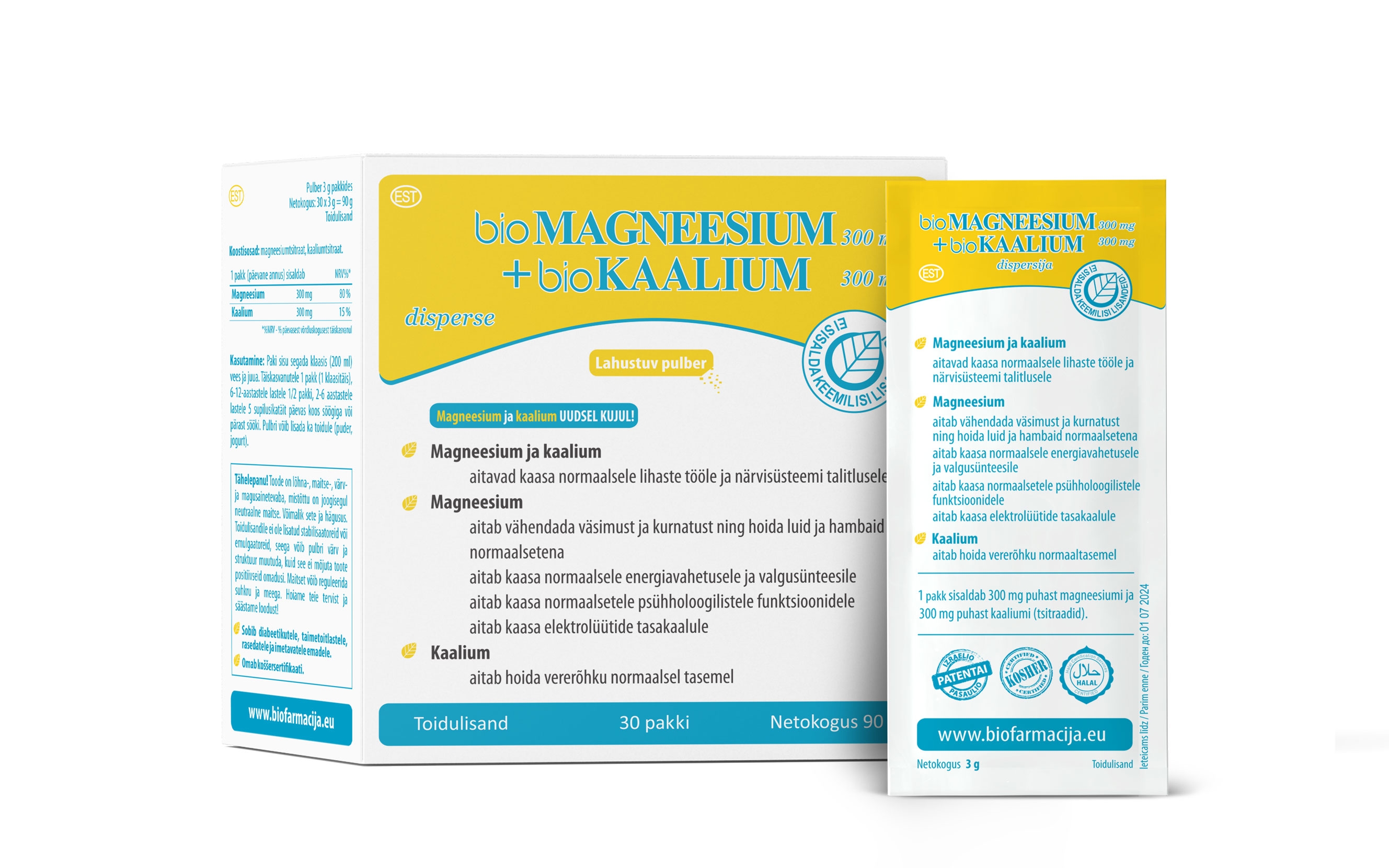BIO MAGNEESIUM+BIO KAALIUM PULBER N30 - Tootepilt 