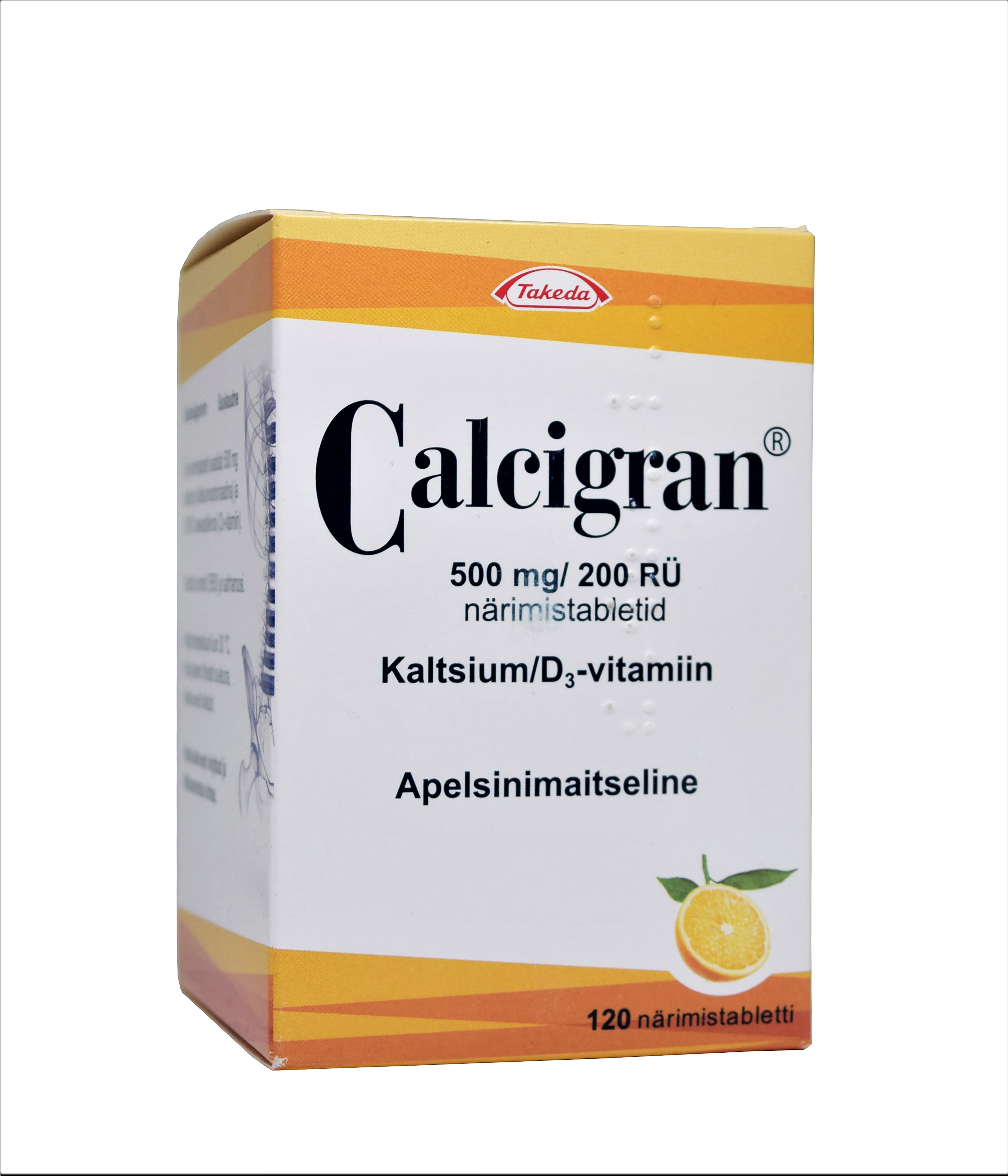 CALCIGRAN NÄRIMISTBL 500MG+200RÜ N120 - Tootepilt 