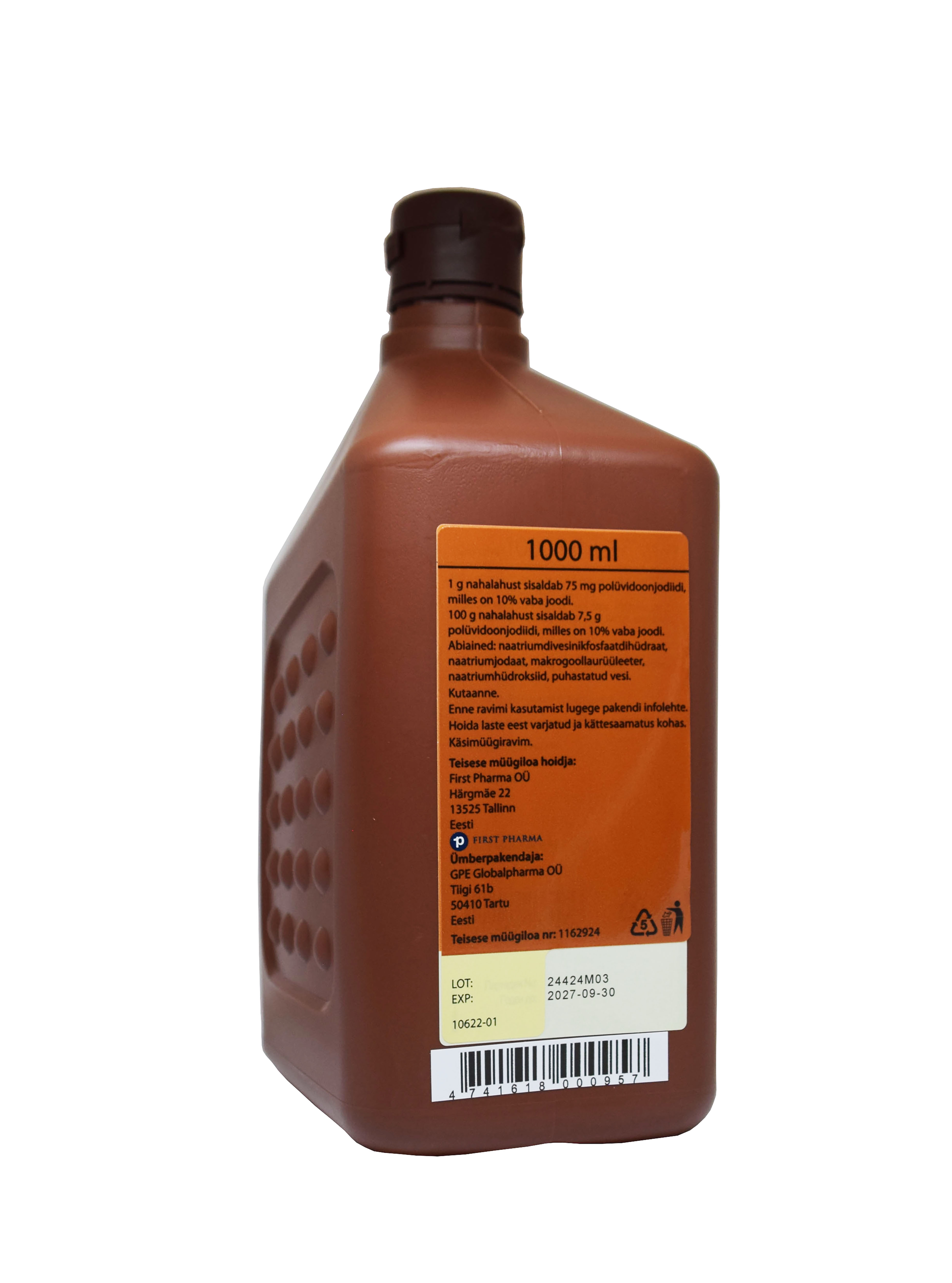 BRAUNOL NAHALAHUS 75MG/G 1000ML (TML) 1162924 - Tootepilt 