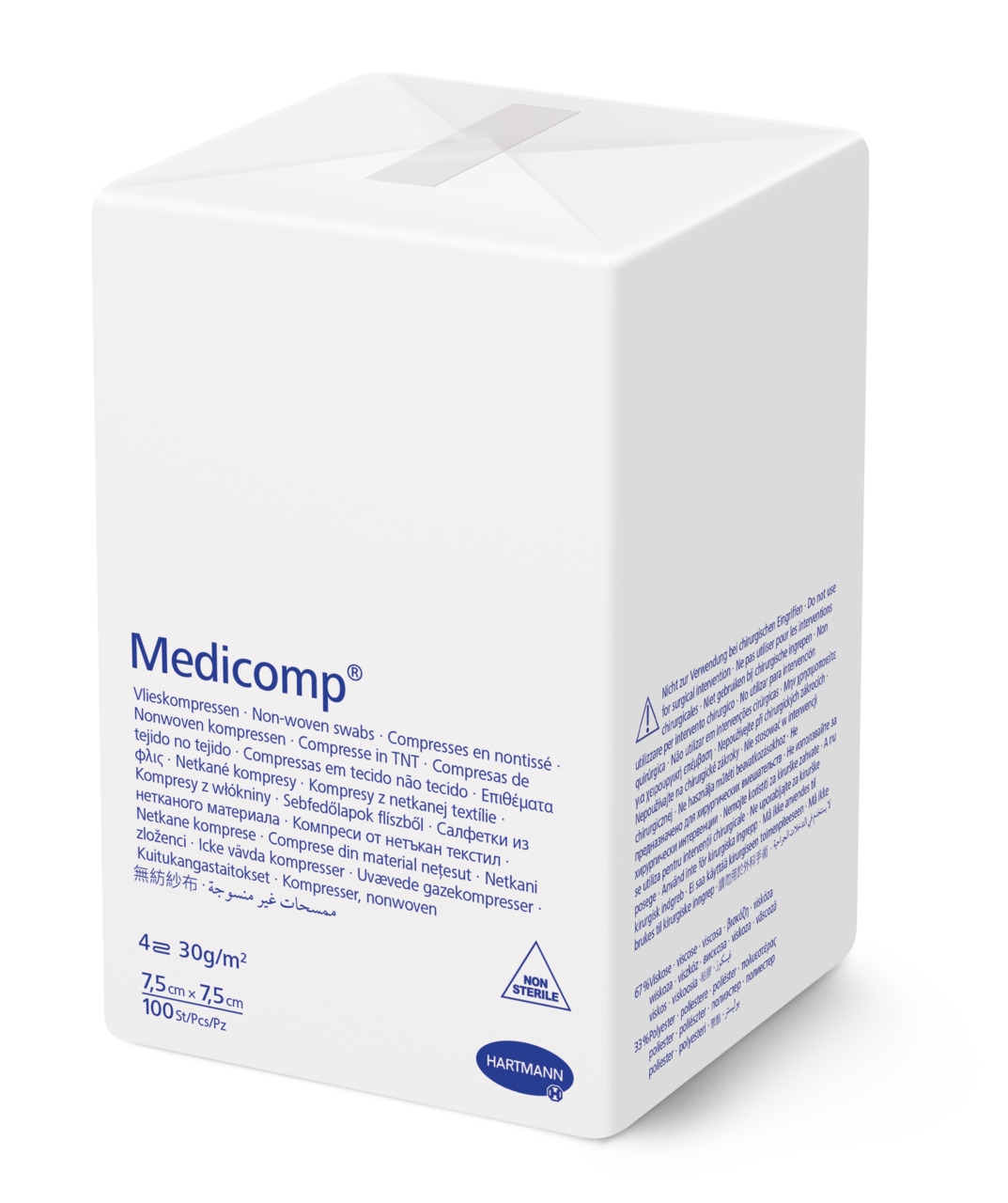 MEDICOMP TAMPOONID MITTESTER 7,5X7,5CM N100 - Tootepilt 