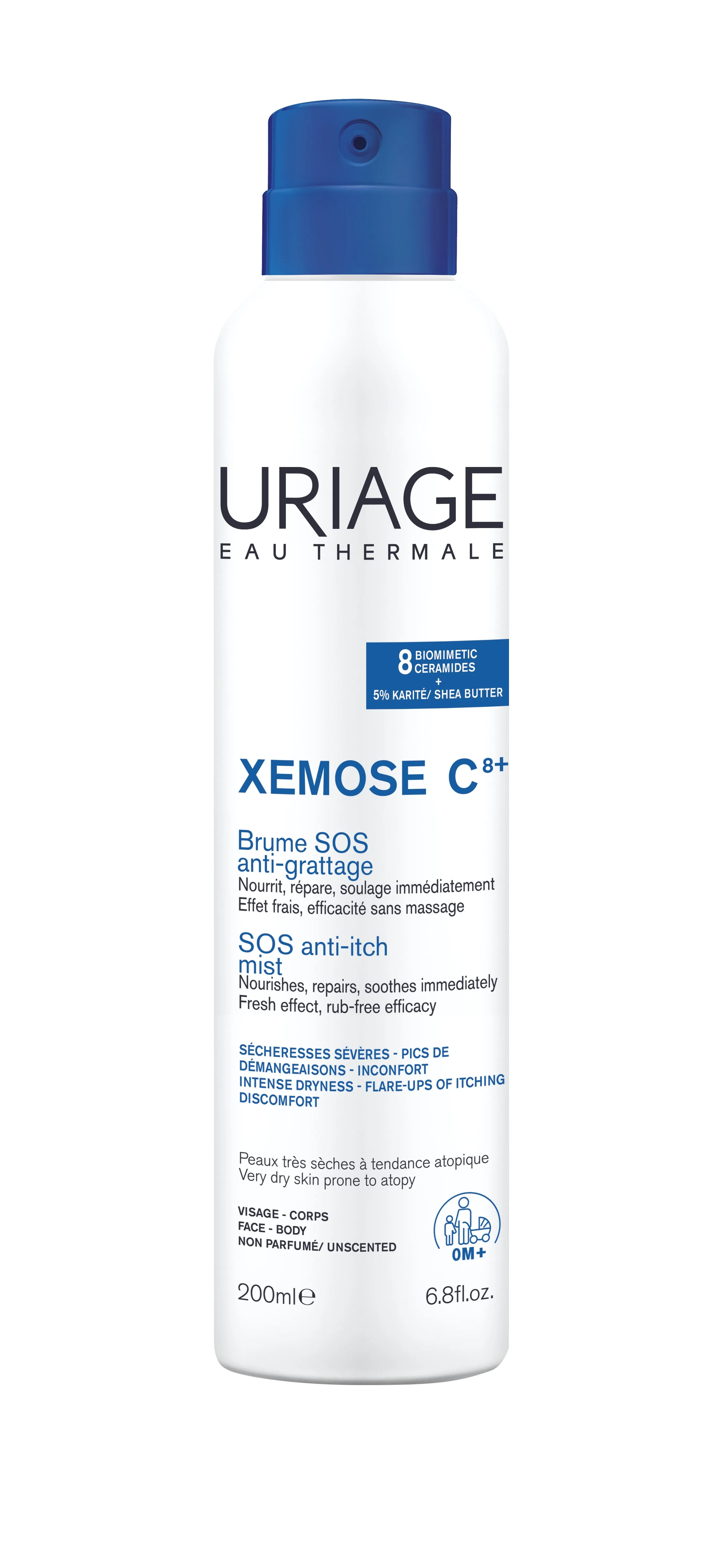 URIAGE XEMOSE C8+ SOS SÜGELUSVASTANE SPREI 200ML - Tootepilt 