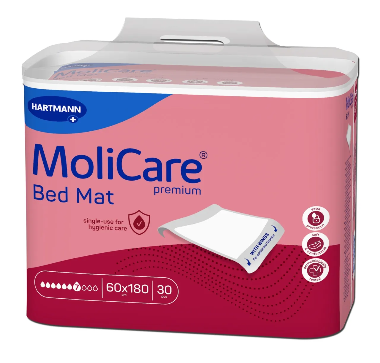 MOLICARE BED MAT 7 TILKA 60X180CM TIIBADEGA N30 - Tootepilt 