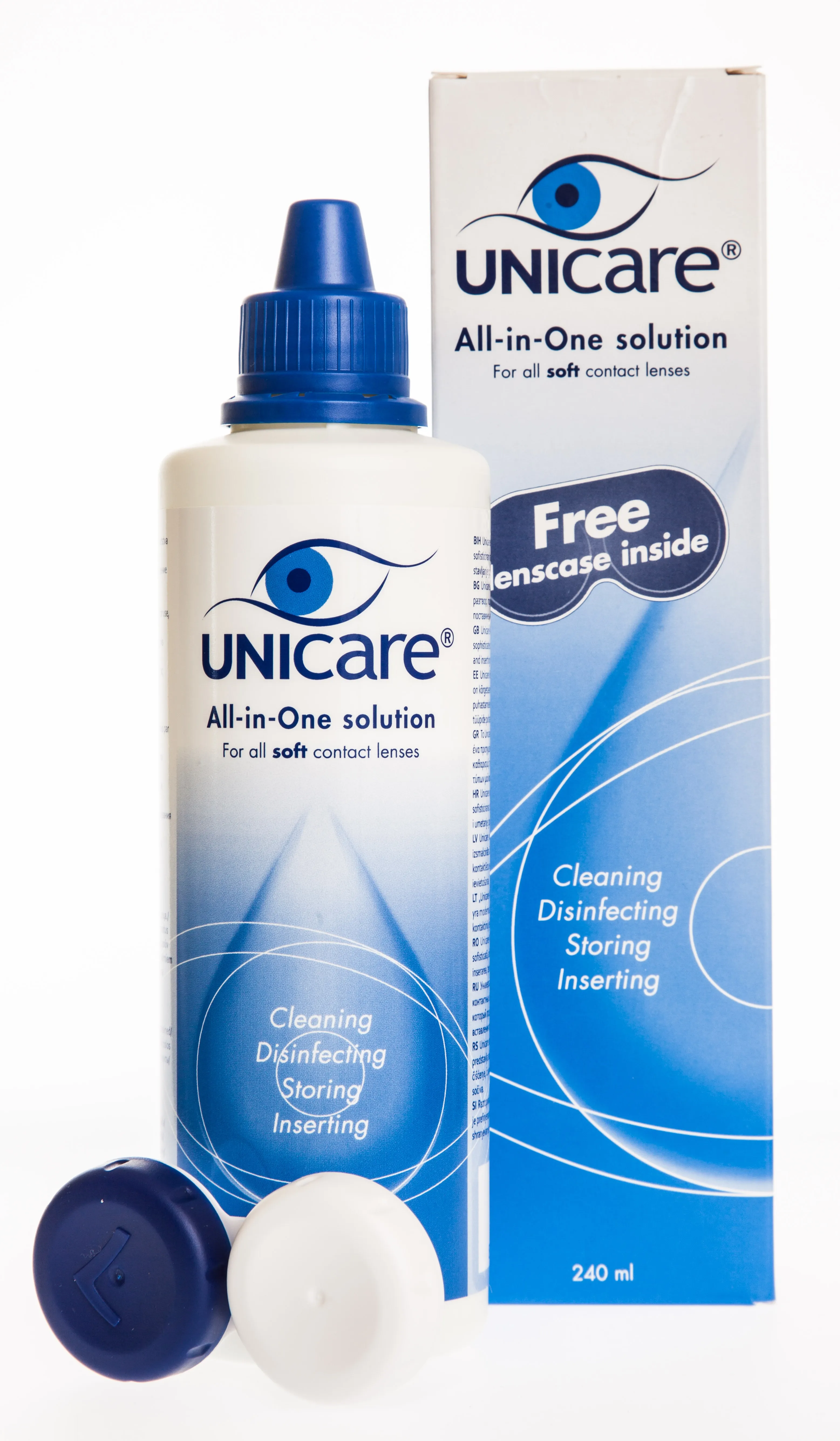 UNICARE ALL IN ONE 240ML (KONTAKTLÄÄTSEDE DES.LAHUS) - Tootepilt 