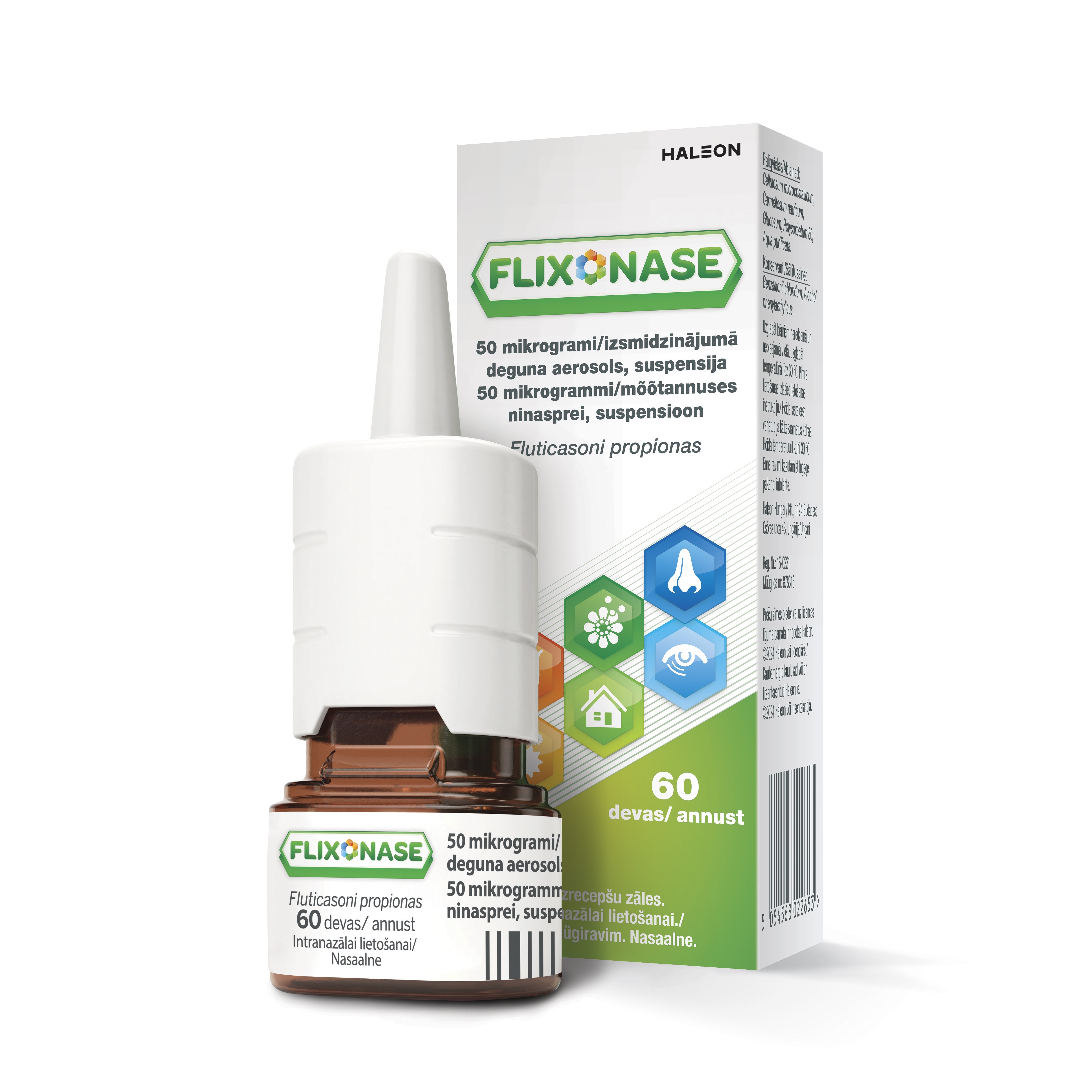 FLIXONASE NINASPREI, SUSPENSIOON 50MCG/D 60D - Tootepilt 