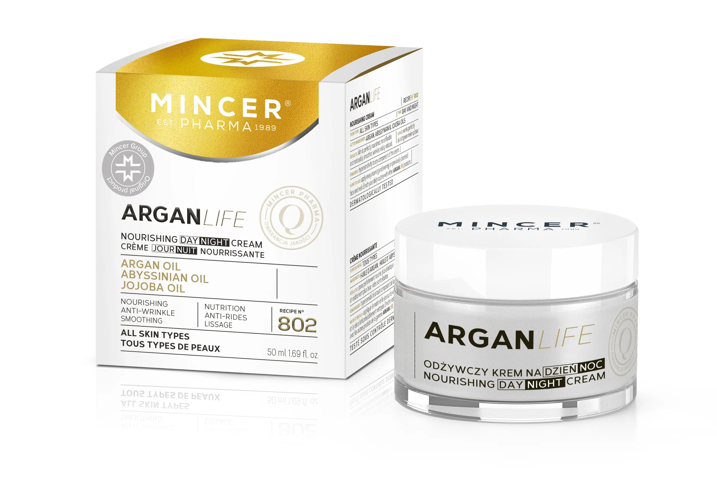 MINCER PHARMA ARGAN LIFE PÄEVA- JA ÖÖKREEM NIISUTAV 50ML - Tootepilt 2