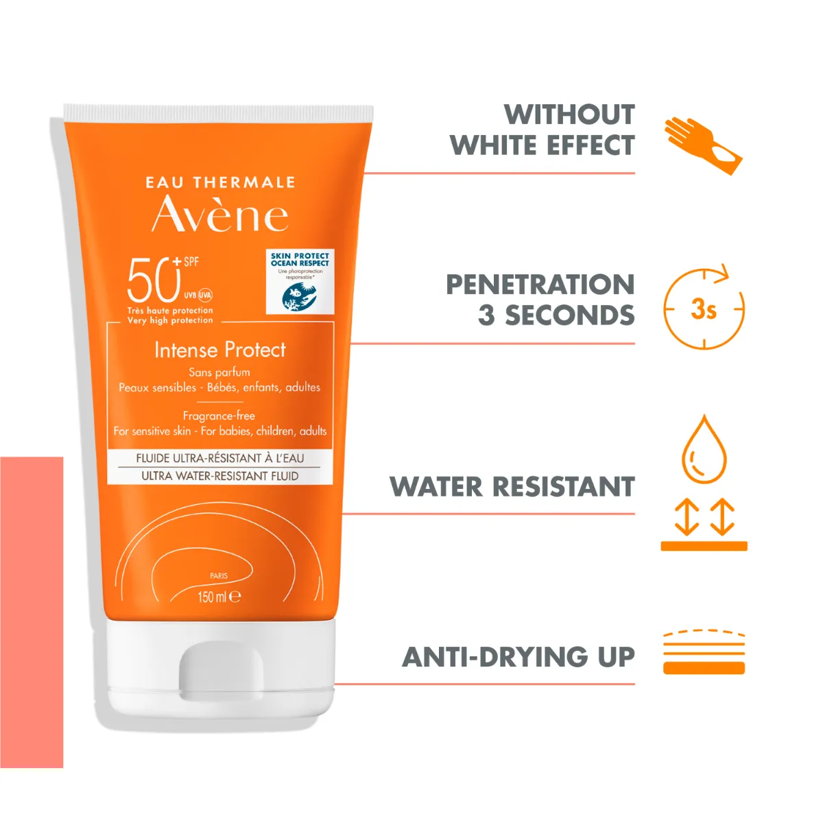 AVENE SUN INTENSE PROTECT PÄIKESEKAITSEEMULSIOON SPF50+ 150ML - Tootepilt 2